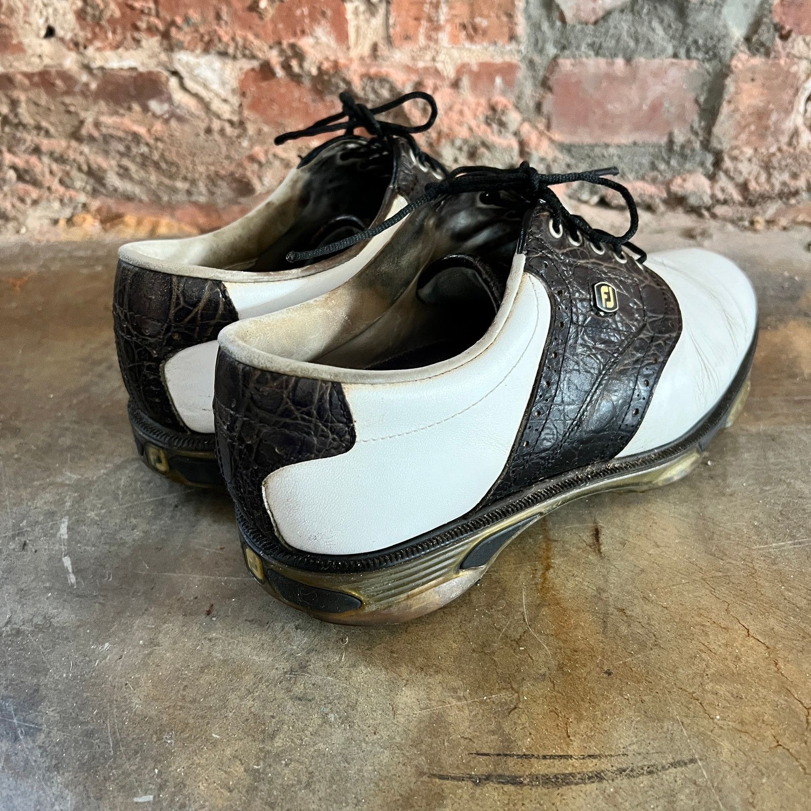 Footjoy FJ FootJoy Dryjoys Tour Black White Saddle Golf Shoes 9 Size US 9 / EU 42 - 6 Thumbnail