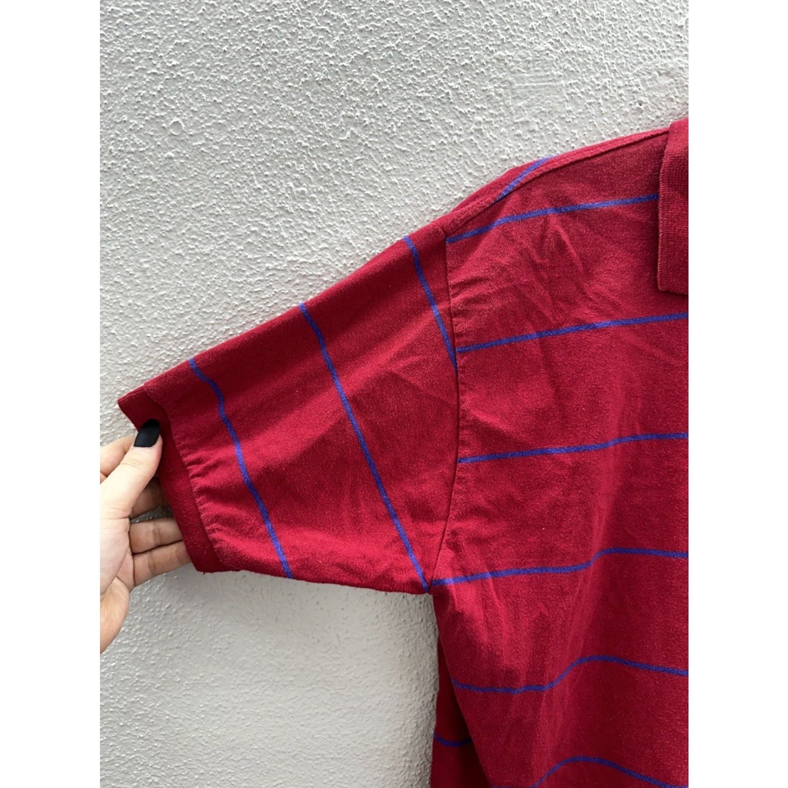 Vintage Claybrooke Classic Mens Polo Shirt XL Red Striped Short Sleeve Pocket Polo Shirt Mens XL Red Striped Short Sleeve Pocket Size US XL / EU 56 / 4 - 4 Thumbnail