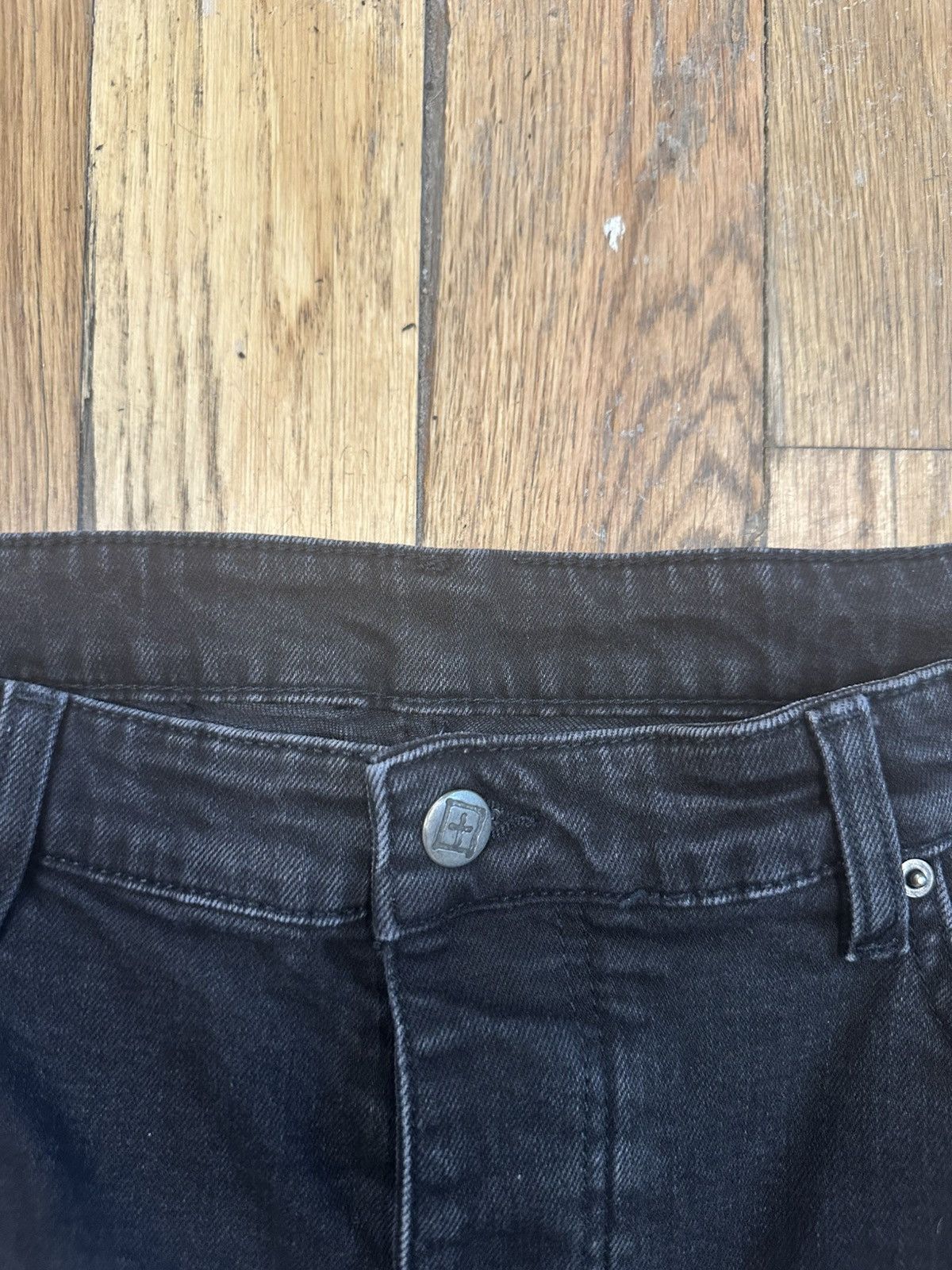 Ksubi Ksubi Knee Rip Distress Black Denim Jeans Size 36 Size US 36 / EU 52 - 3 Thumbnail