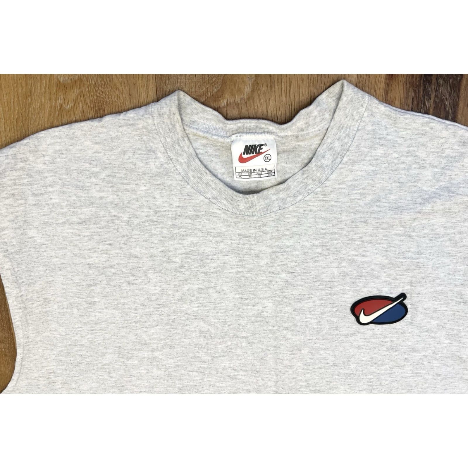 Nike VINTAGE Nike Tank Shirt Sleeveless 2XL USA Men’s 90s Gray Cotton Tank Top Crewneck Shirt Nike Big Center Swoosh Size US XXL / EU 58 / 5 - 4 Thumbnail