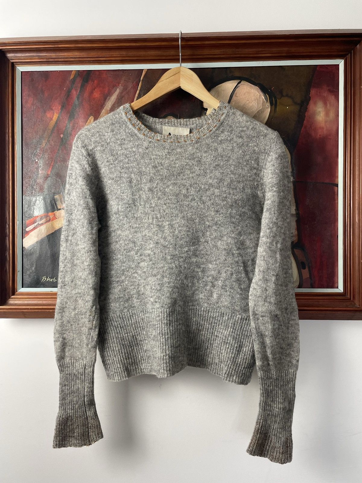 Acne Studios Acne Studios Knit Sweater Mohair Wool Grey Women Designer Size S / US 4 / IT 40 - 1 Thumbnail