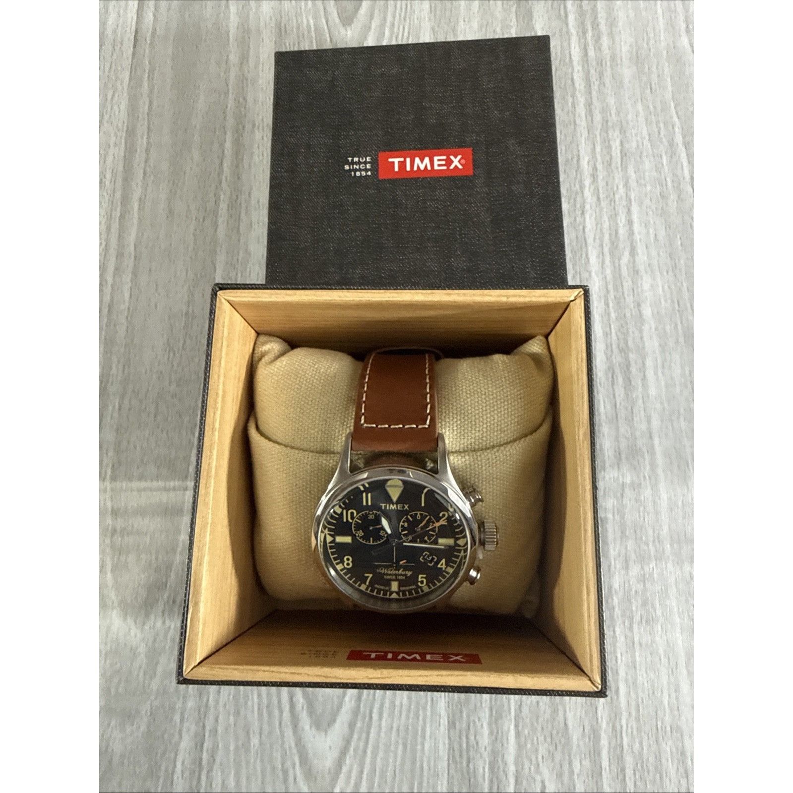 Timex Timex Waterbury Chronograph Red Wing Collab Leather Strap Bl Size ONE SIZE - 6 Thumbnail
