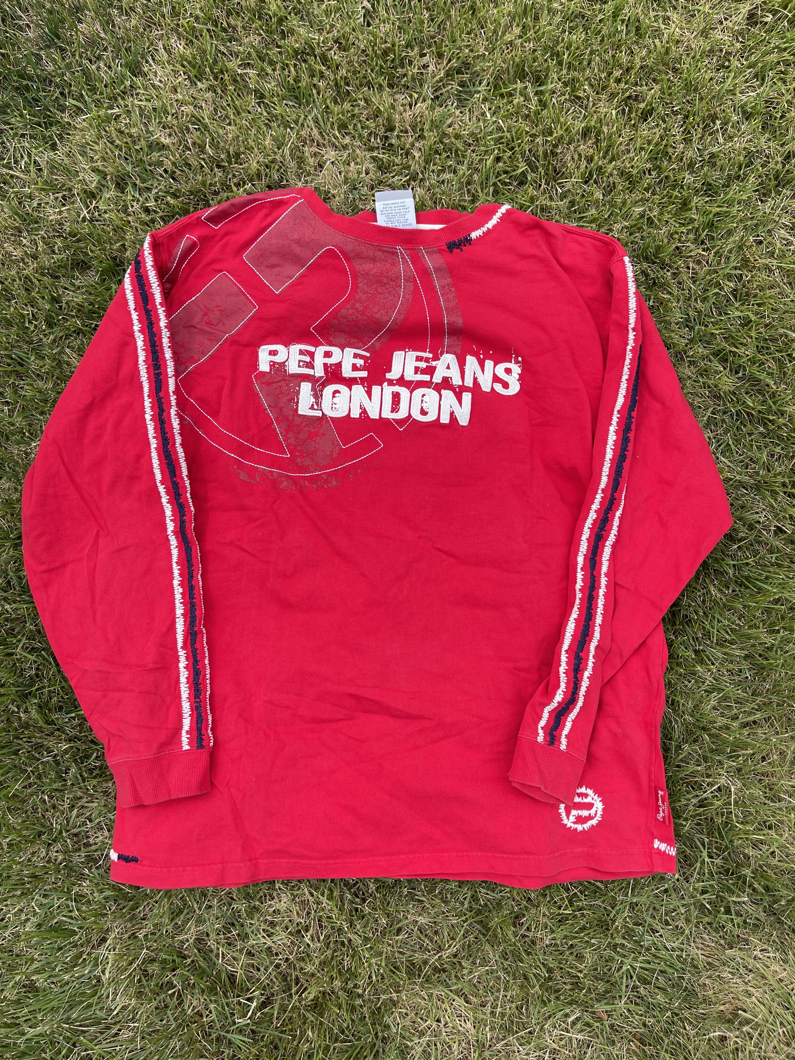 Pepe Jeans × Vintage Pepe Jeans London Y2K Hip Hop Rap Long Sleeve T-Shirt Size US XXL / EU 58 / 5 - 2 Thumbnail