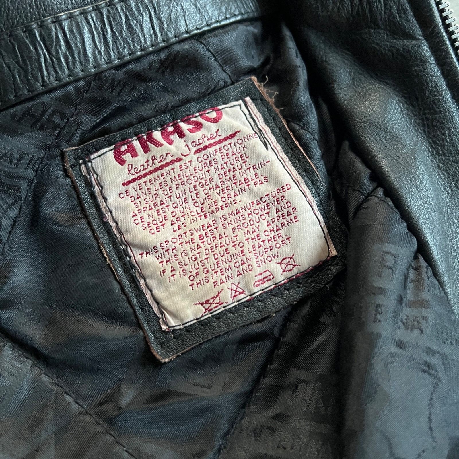Leather Akaso Vintage Leather Motorcycle Biker Jacket 9722AC Size US M / EU 48-50 / 2 - 12 Thumbnail