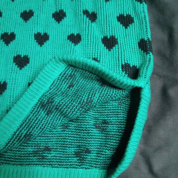 Other Vintage Stefano Hearts Pattern Knit Crewneck Sweater Size ONE SIZE - 3 Thumbnail