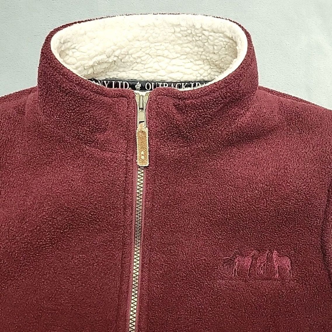 Vintage Outback Trading Vest Womens M Maroon Summit Sherpa Lined Fleece Western Workwear Vest Size M / US 6-8 / IT 42-44 - 2 Thumbnail