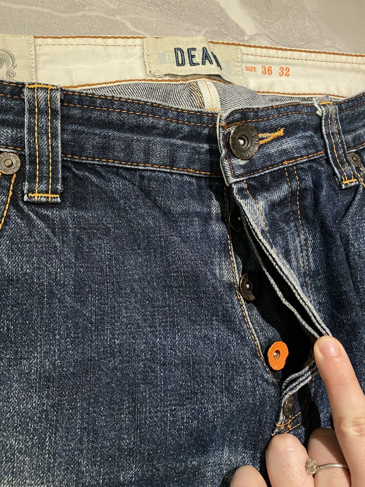 Vintage CRAZY Avan Number Nine Style Straight Jean-Y2K drip darkwear Size US 32 / EU 48 - 4 Thumbnail