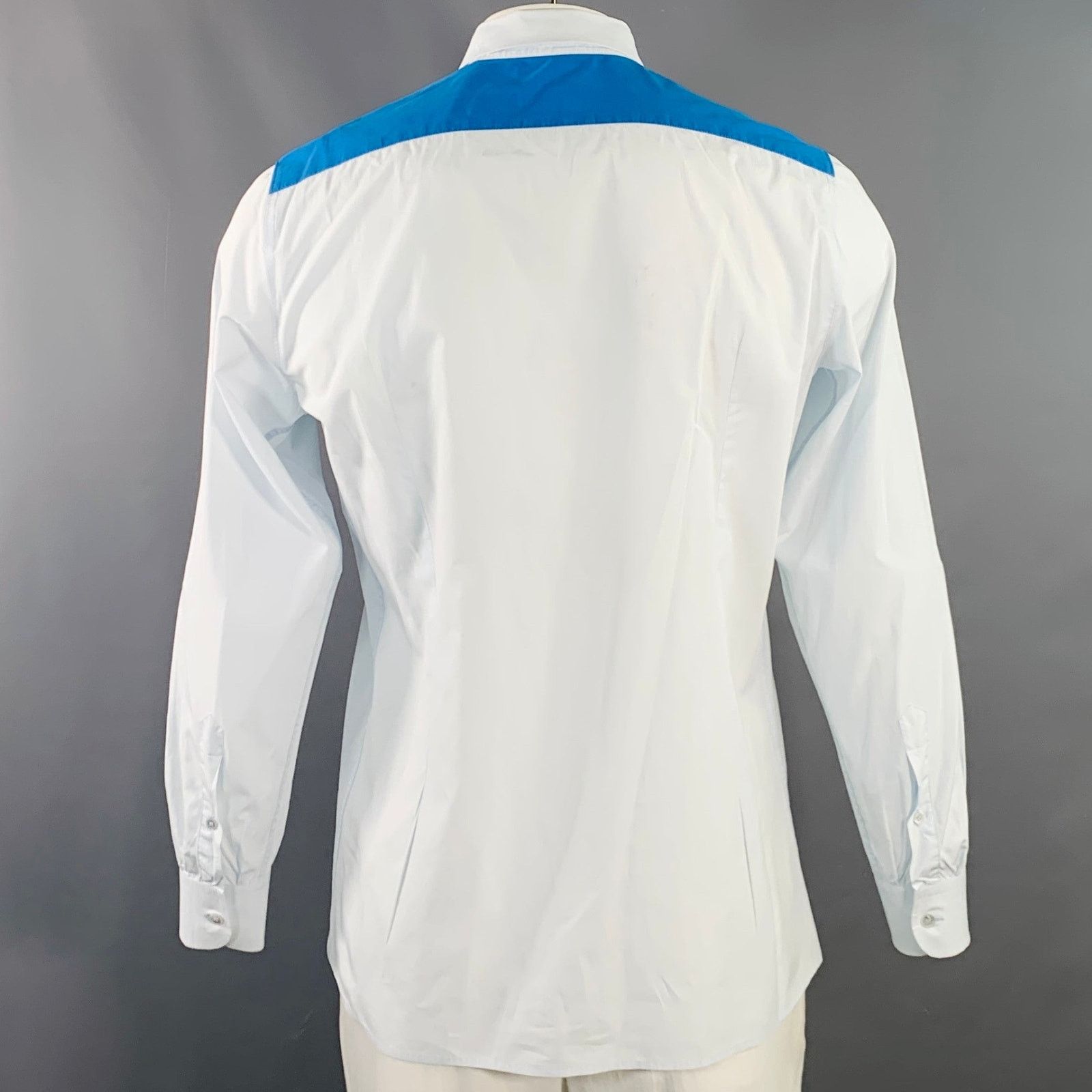 Raf Simons RAF SIMONS Light Blue Cotton Button Down Long Sleeve Shirt Size US XL / EU 56 / 4 - 4 Thumbnail