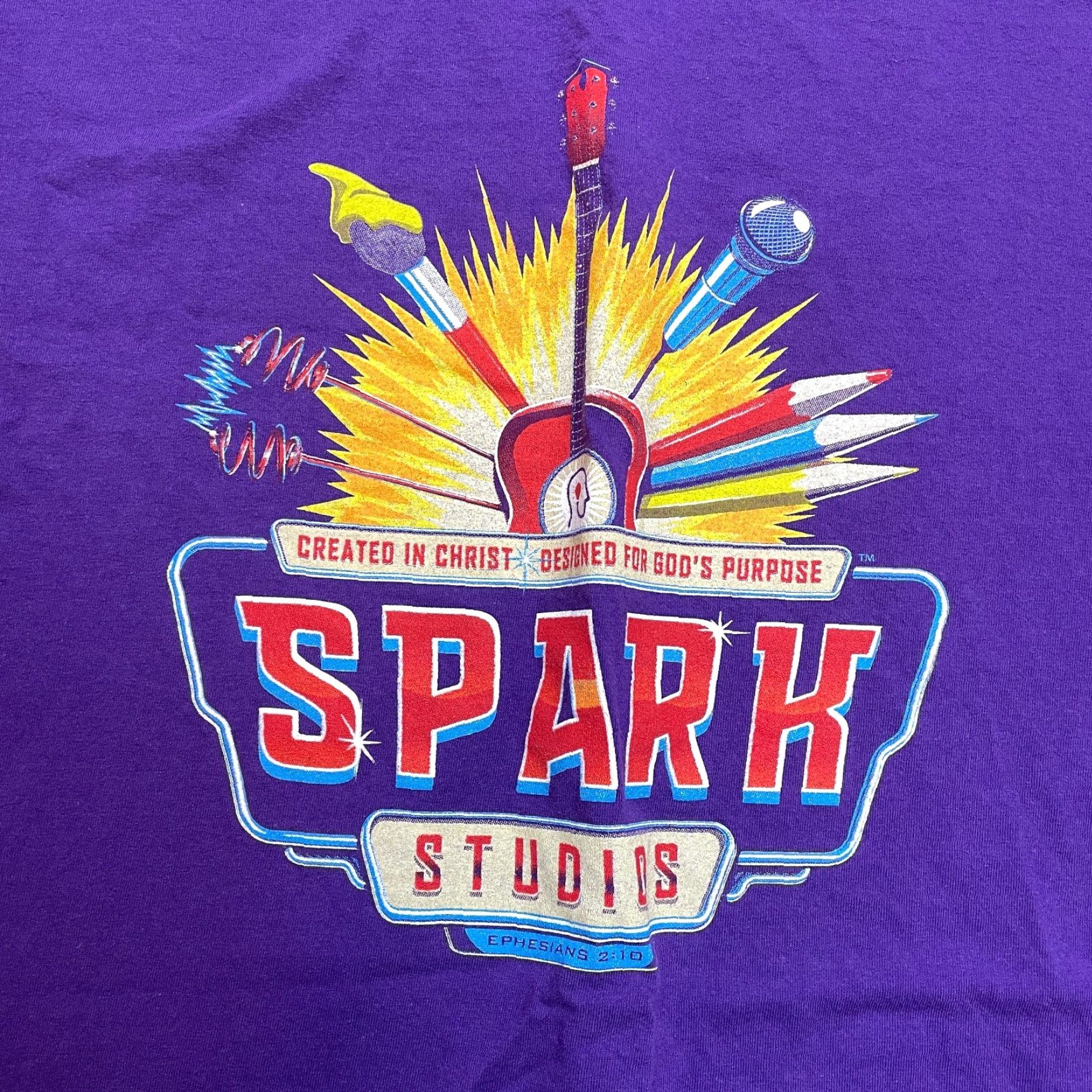 Fruit Of The Loom Fruit of the Loom Shirt Adult 4XL Purple Cotton Short Sleeve Crew Neck Logo Men Regular Vintage: No (But avoid N/A) Size US XXL / EU 58 / 5 - 2 Thumbnail