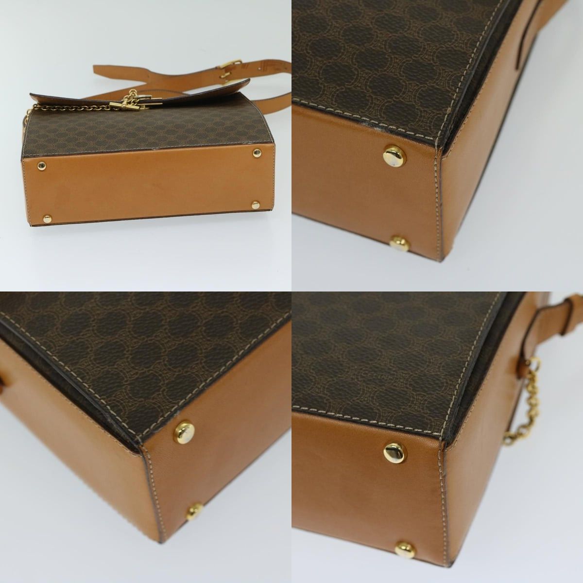 Celine CELINE Macadam Canvas Shoulder Bag Pvc Brown Size ONE SIZE - 10 Thumbnail