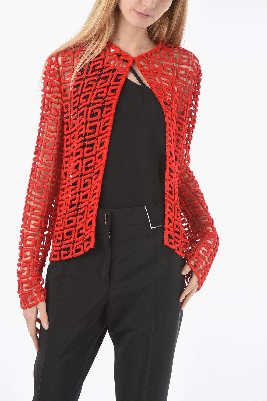 image of Givenchy Og1Mm0124 Jacket In Red, Women's (Size Small)