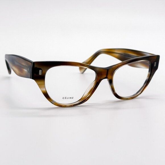 Celine NEW CELINE EYEGLASSES CL50012I 055 DARK HAVANA WOMEN EYEWEAR Size ONE SIZE - 4 Thumbnail