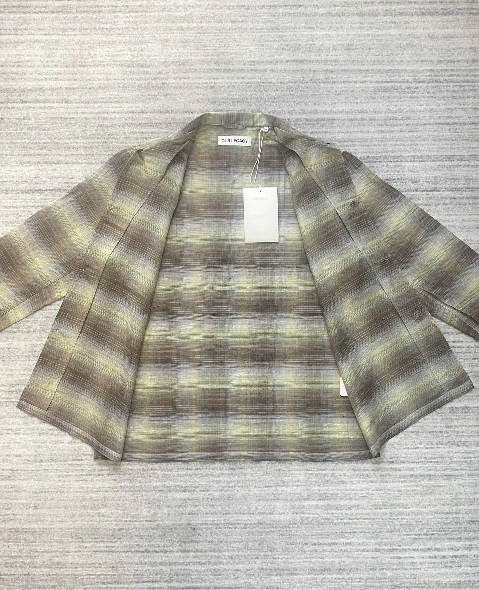 Our Legacy Our Legacy Murky Static Blurred Check Box Shirt Size US M / EU 48-50 / 2 - 5 Thumbnail