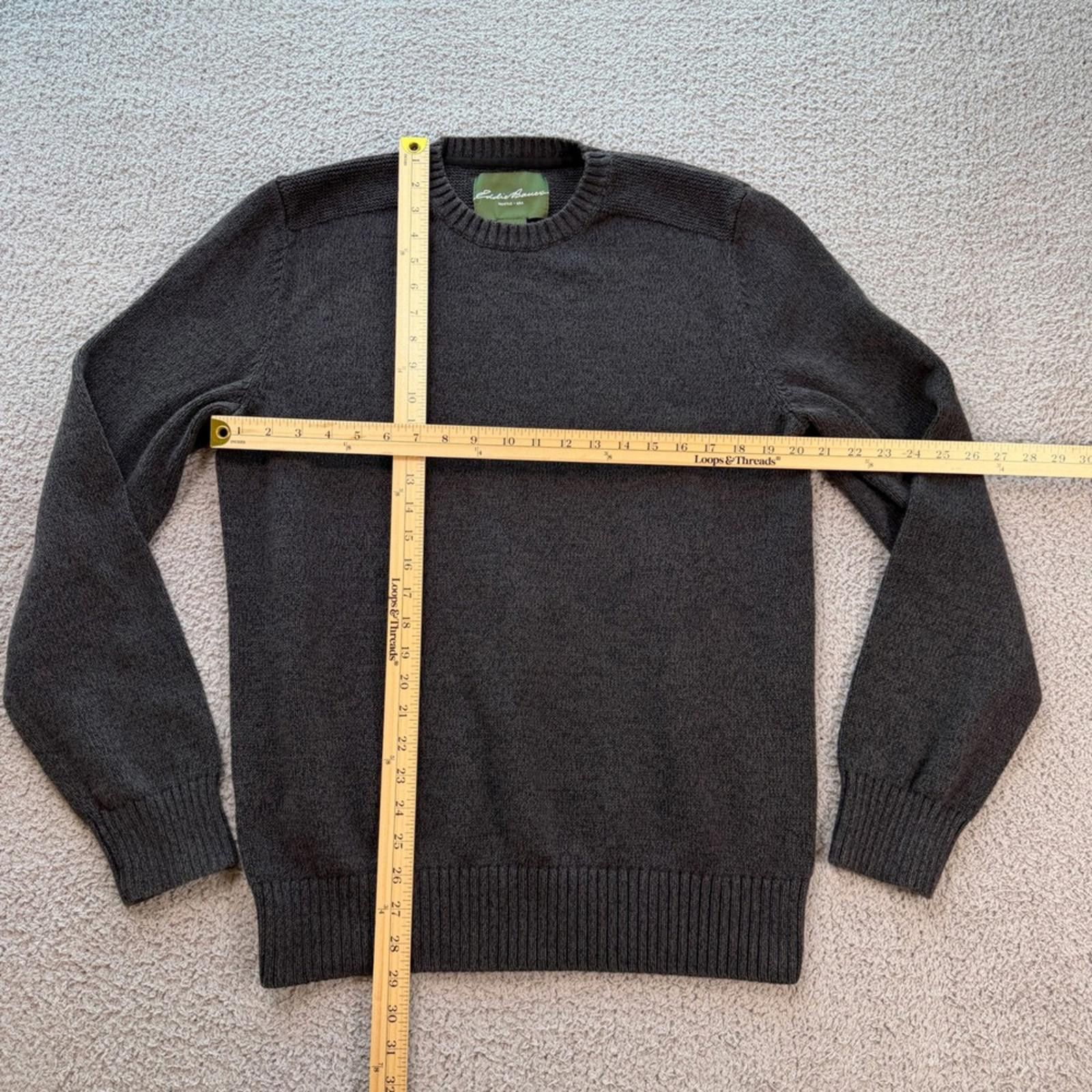 Eddie Bauer Eddie Bauer Mens Tall Medium Charcoal Gray Pullover Sweater Size US M / EU 48-50 / 2 - 2 Thumbnail