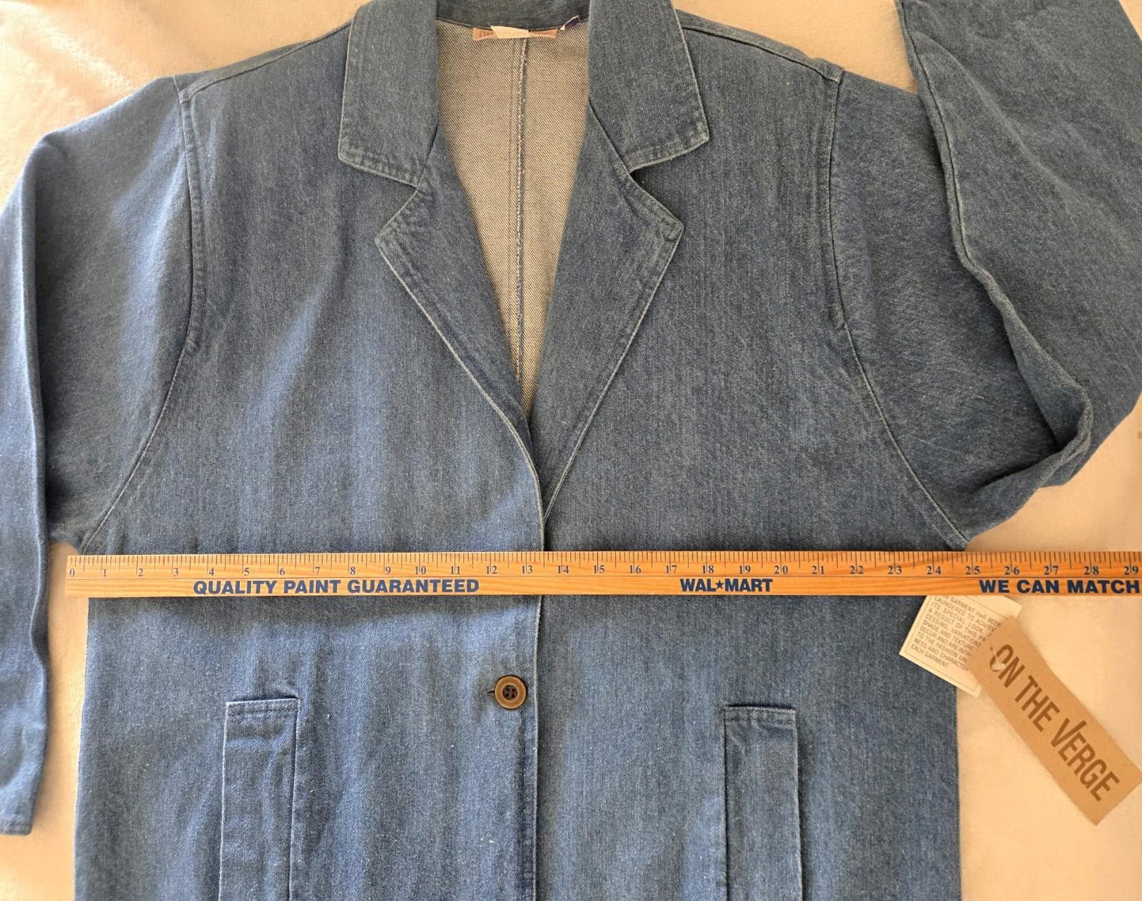 Other VINTAGE 1970's WOMEN'S DENIM TRENCH COAT - Made In USA NWT Size ONE SIZE - 5 Thumbnail