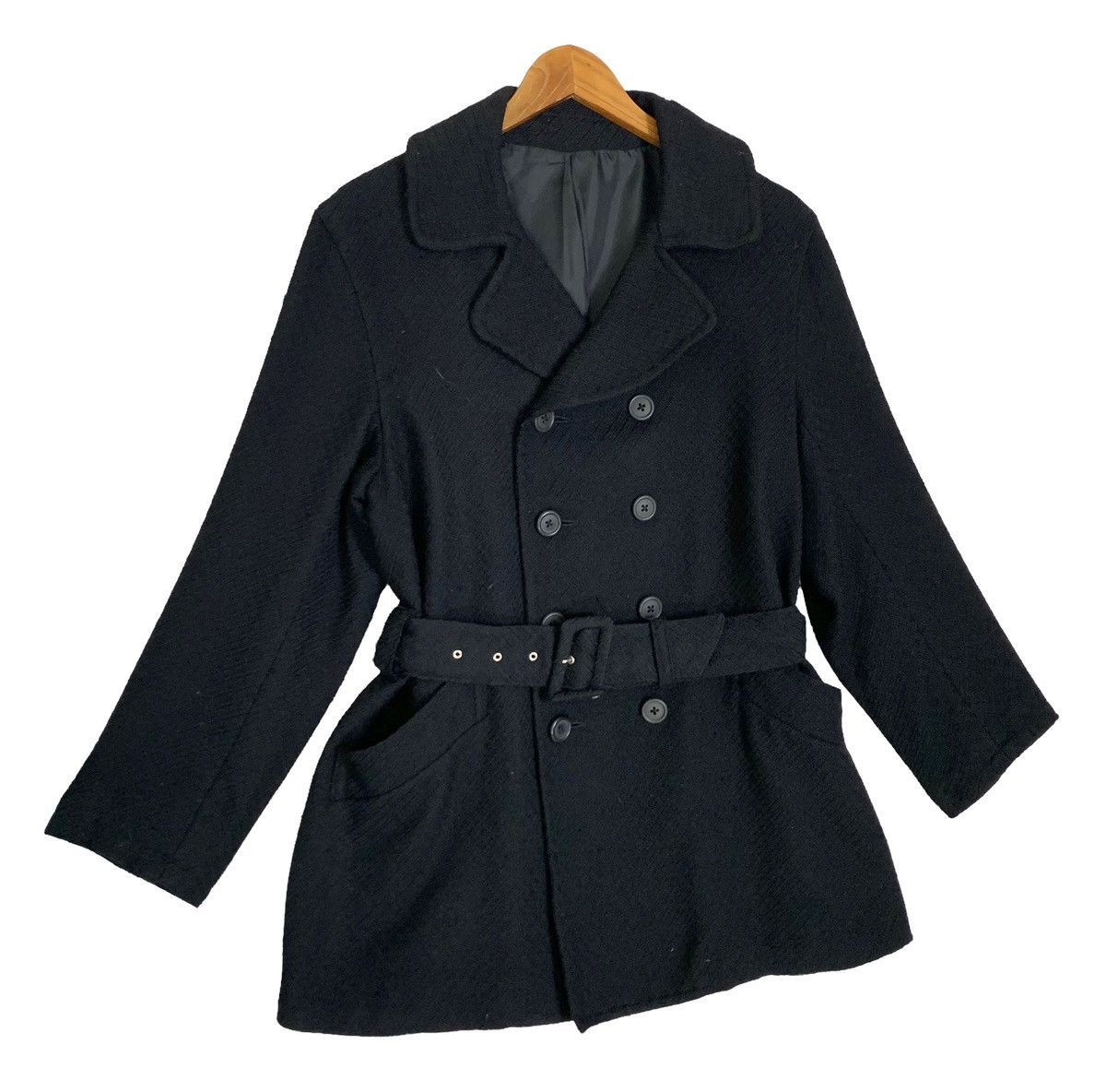 Hysteric Glamour Vintage 90s Hysteric Glamour Double Breasted Trench Coat Size M / US 6-8 / IT 42-44 - 4 Thumbnail
