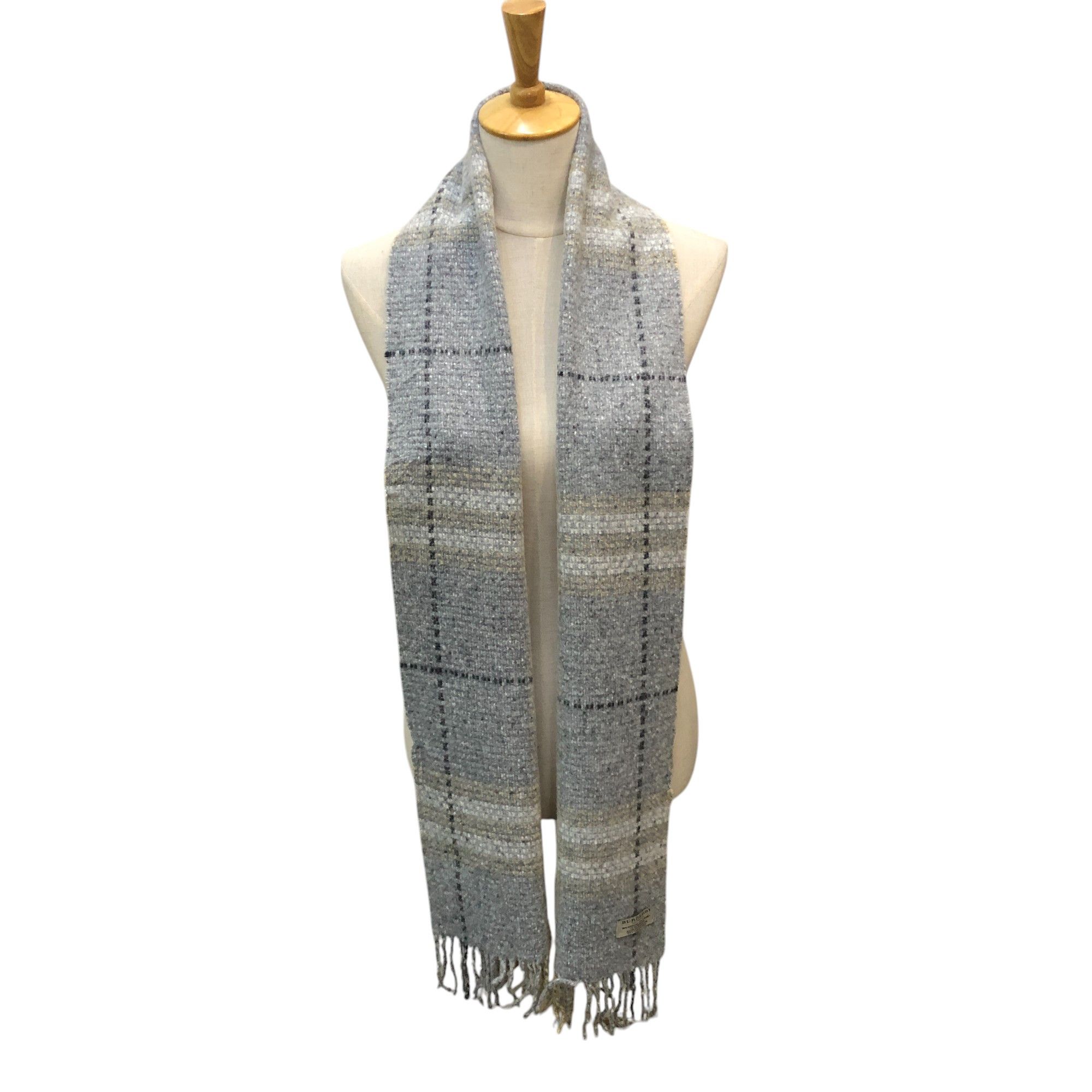 Burberry Burberry Nova Check Wool/Angora Long Scarf Muffler V2848 Size ONE SIZE - 1 Thumbnail