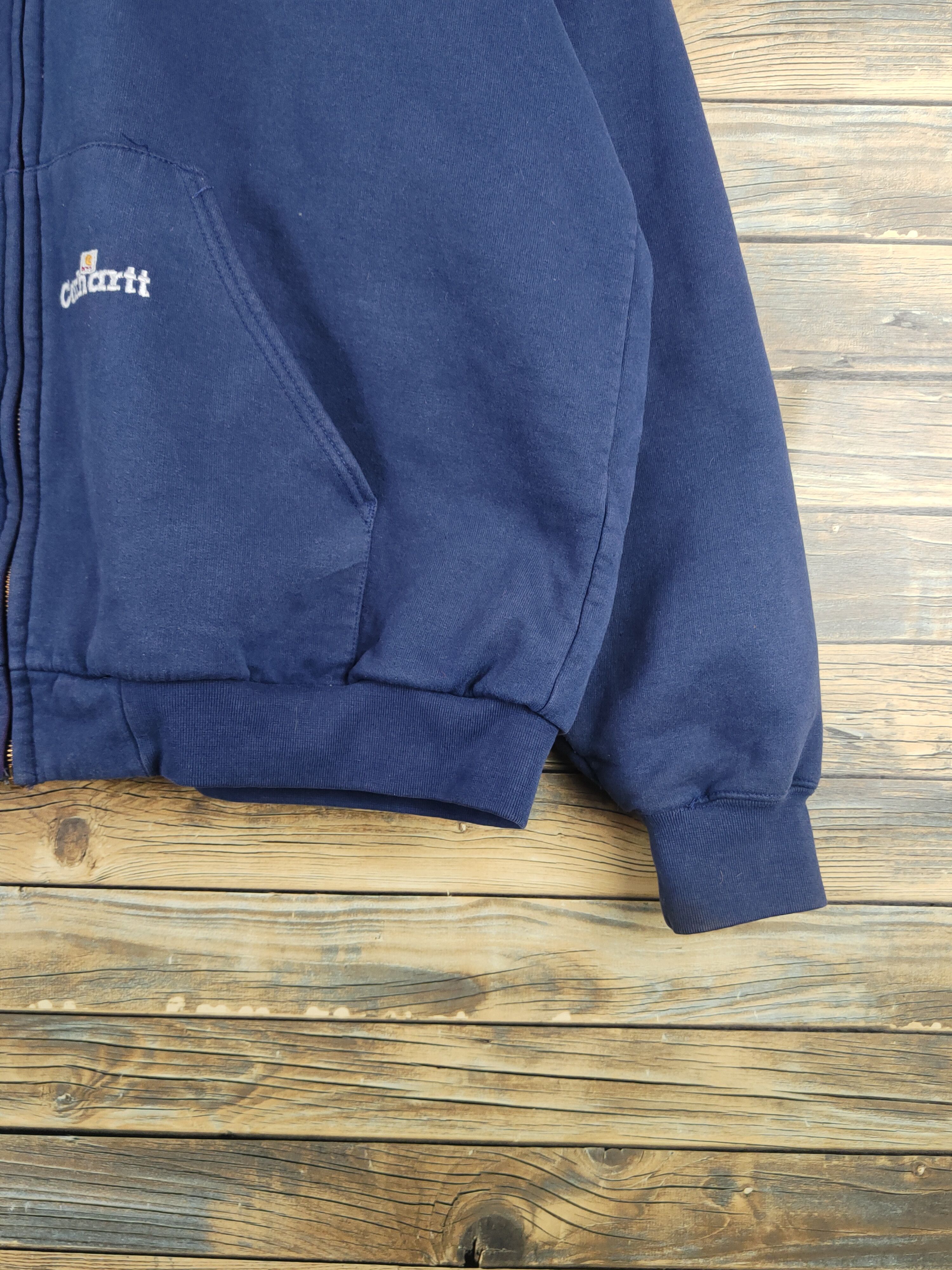 Carhartt DL Carhartt vintage Navy Hoodie Sweaters dikmat #W2153 Size US XL / EU 56 / 4 - 7 Thumbnail
