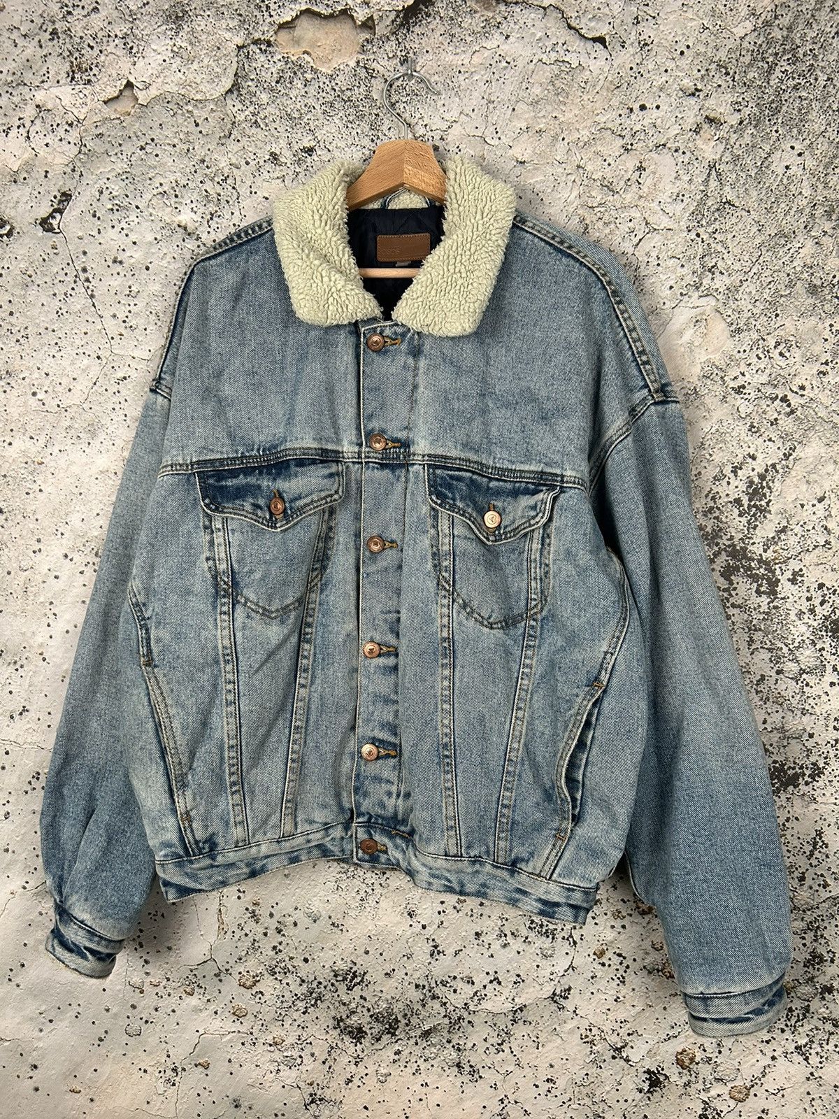 Asos Asos Denim Sherpa Jacket Trucker Winter Streetwear Hype Size US M / EU 48-50 / 2 - 1 Thumbnail