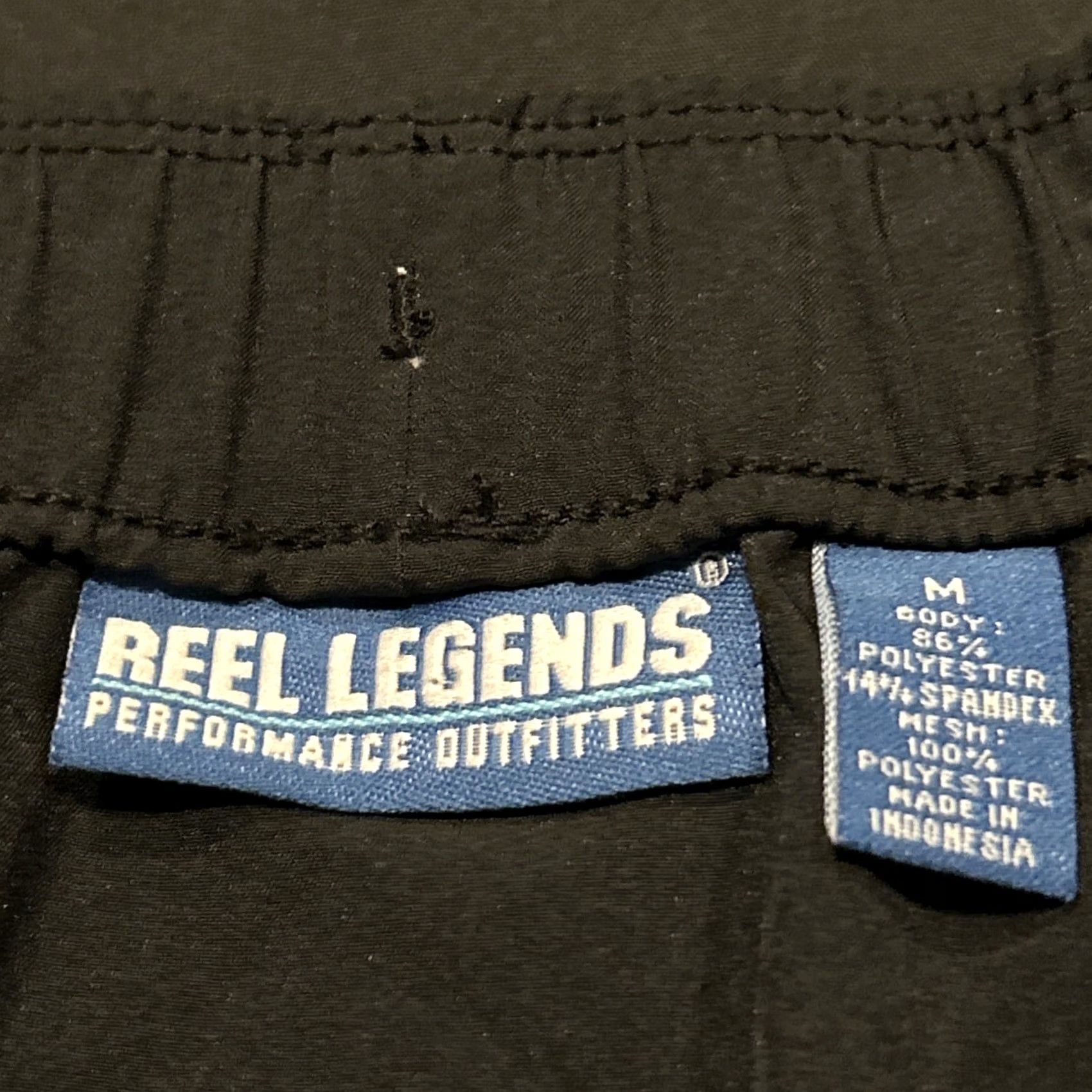 Vintage Reel Legends Skirt Black Women's M Pockets Pull On Drawstring Short A22 Size 32" / US 10 / IT 46 - 2 Thumbnail