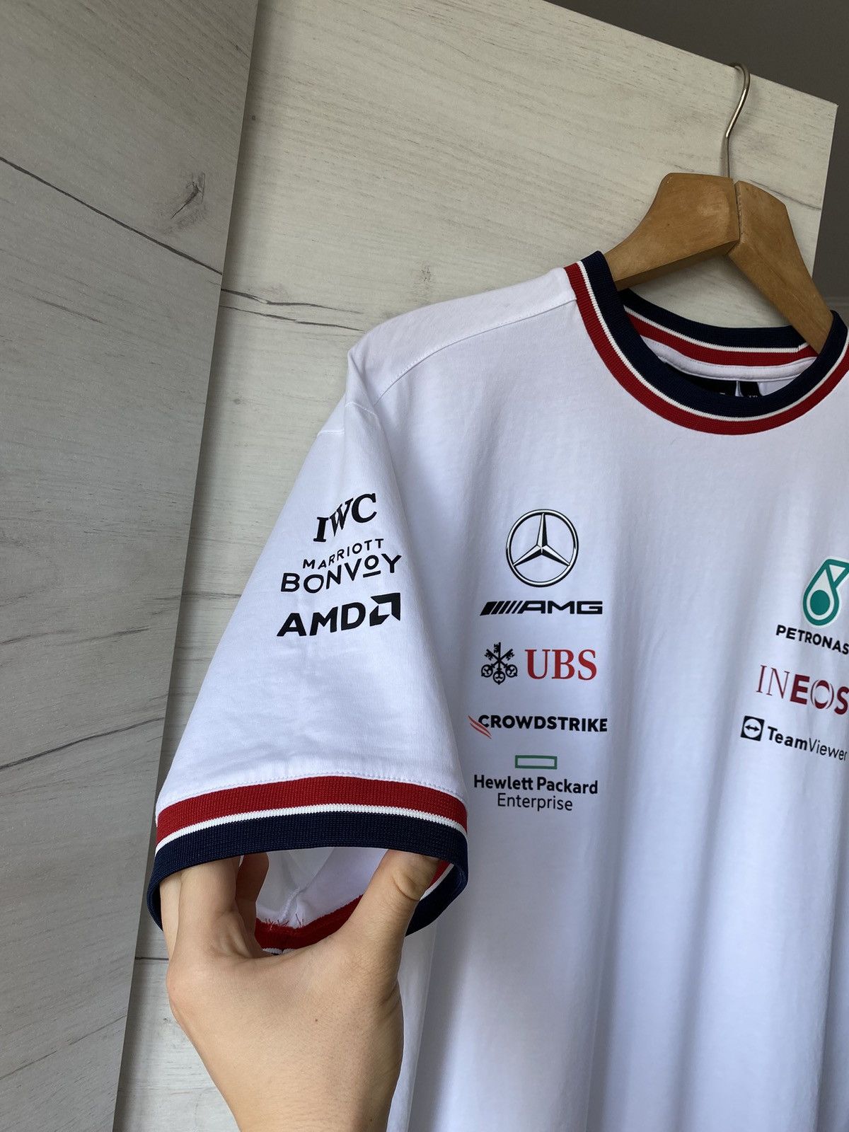 Mercedes-Benz × Tommy Hilfiger Mercedes Petronas F1 Tommy HilfigerWhite Short Sleeve Shirt Size US XXL / EU 58 / 5 - 3 Thumbnail