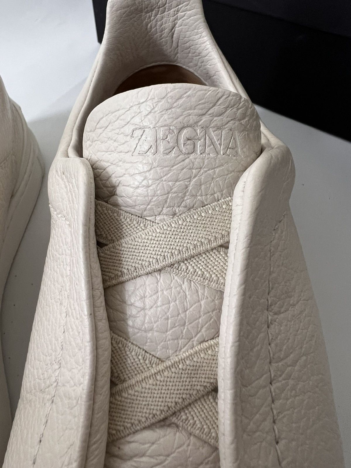 Ermenegildo Zegna Preowned Zegna Triple Stich Off white deerskin Size US 7.5 / EU 40-41 - 14 Thumbnail