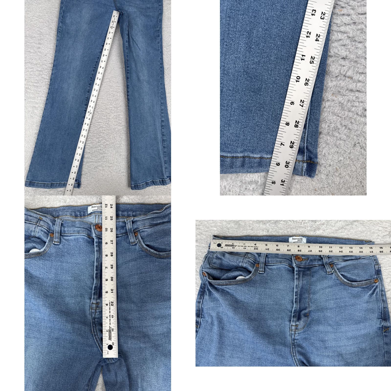 Vintage Kensie Women Jeans Straight 12 Blue Medium Wash Mid Rise 31x31 Cotton Blend Denim Pants Size 34" / US 12 / IT 48 - 8 Thumbnail