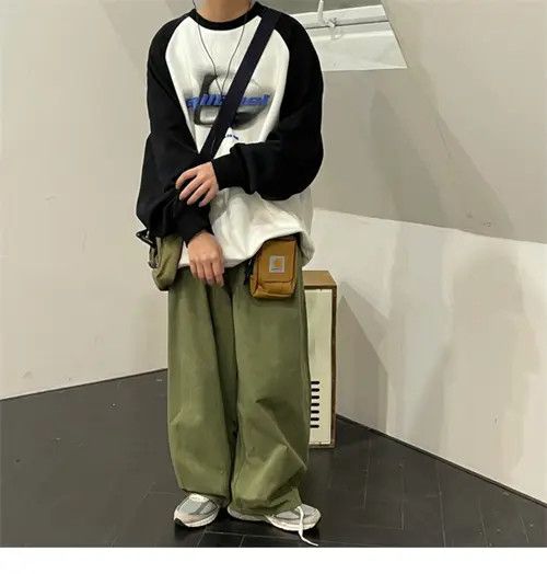 Japanese Brand ❤️Printed spliced long sleeved hoodie Size US L / EU 52-54 / 3 - 4 Thumbnail