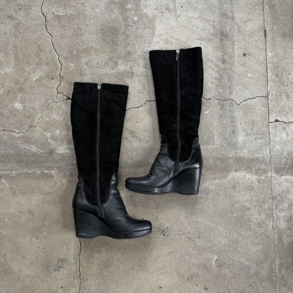 Hysteric Glamour Shy Italy Wedge Knee High Leather Boots Isabel Marant Type Size US 8 / IT 38 - 4 Thumbnail