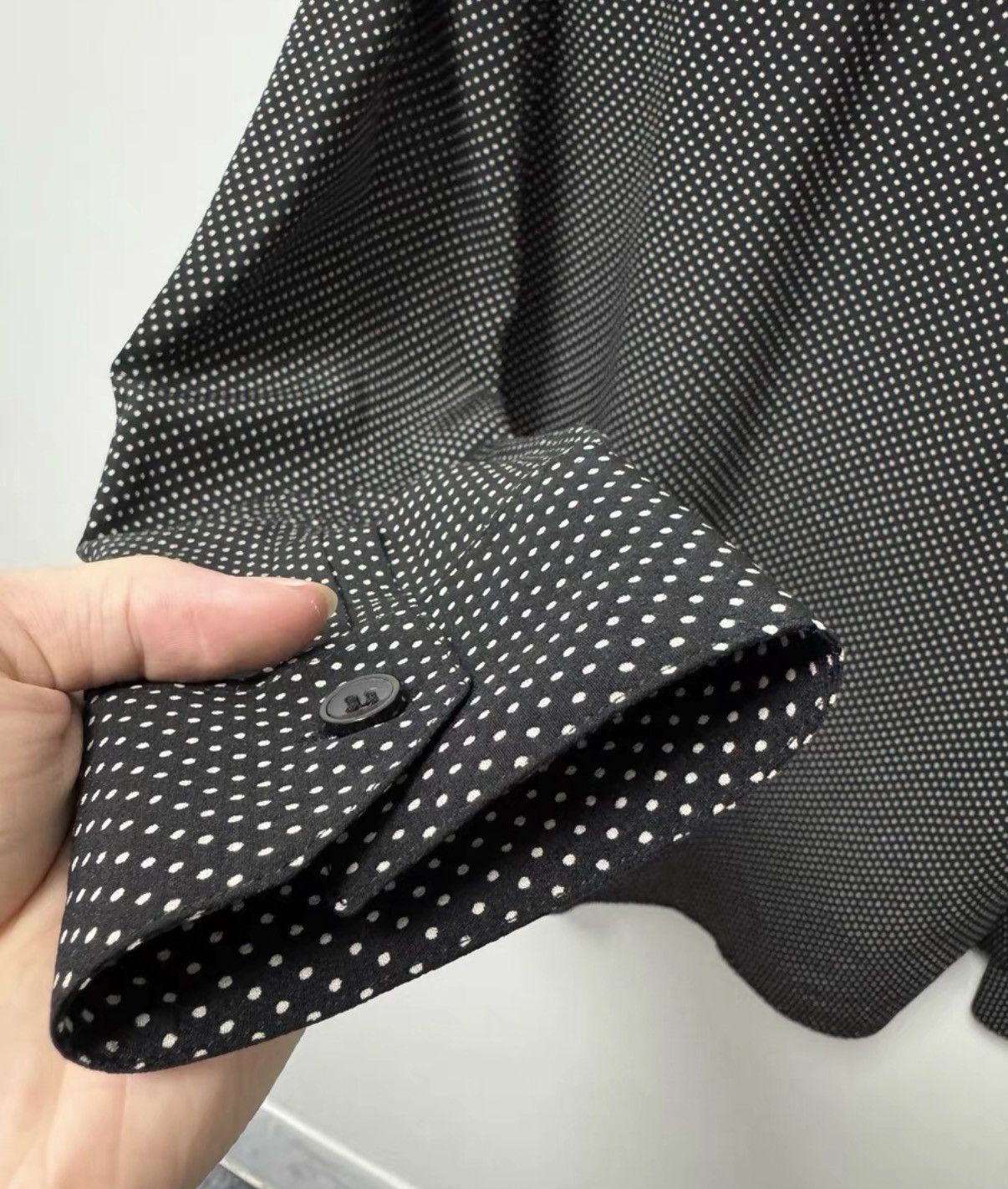 Saint Laurent Paris Saint Laurent 21SS Starry Sky Silk Small Polka Dot Shirt Size US M / EU 48-50 / 2 - 5 Thumbnail