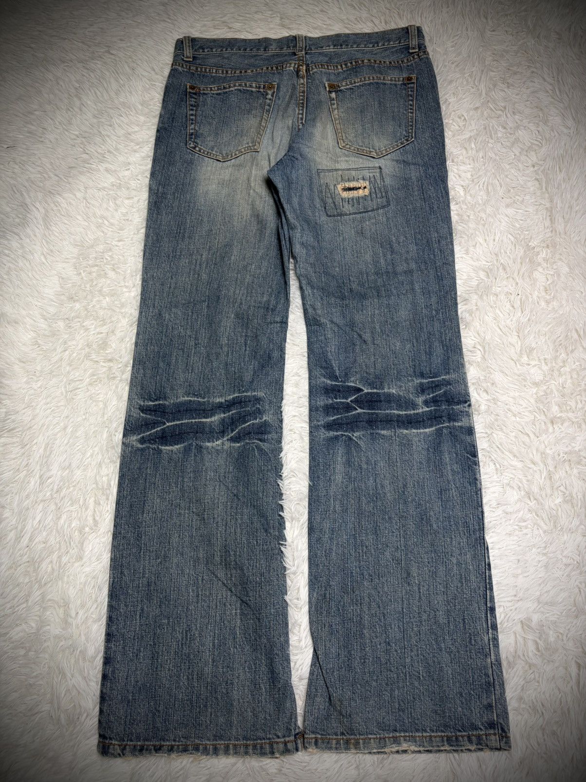 JACKROSE Jackrose Cowboy flare patches distressed denim Size US 34 / EU 50 - 5 Thumbnail