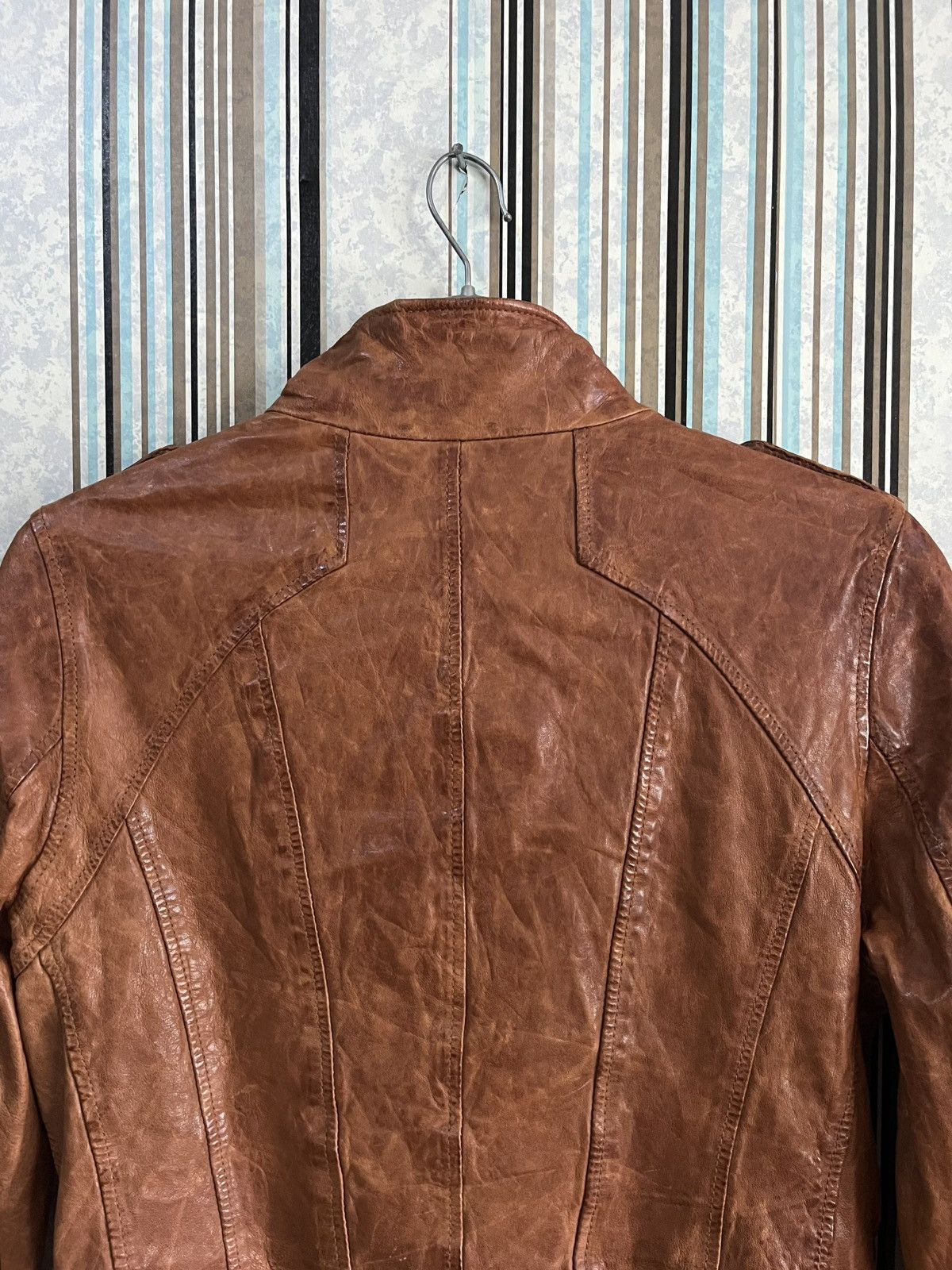 Japanese Brand 1990s GOA sheepskin panelling bikers leather #H3 Size M / US 6-8 / IT 42-44 - 6 Thumbnail