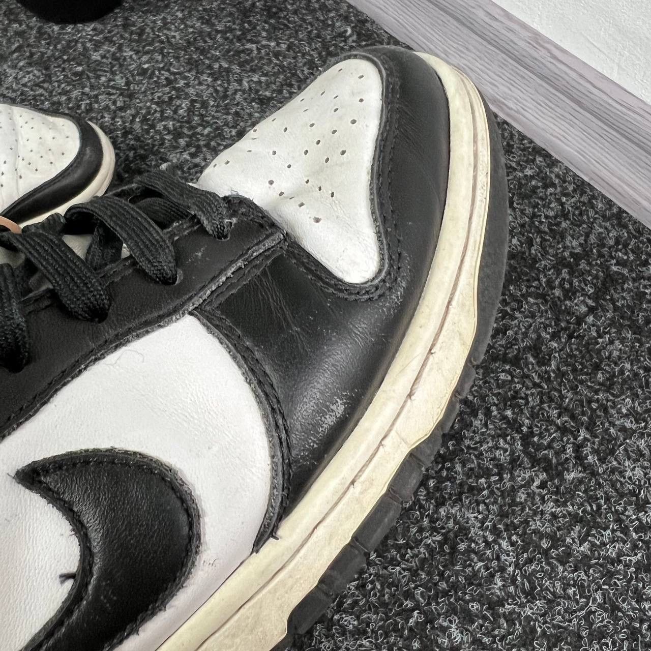 Nike Nike Dunk Low Retro Sneakers White Black Y2k Swoosh Size US 7 / EU 40 - 8 Thumbnail