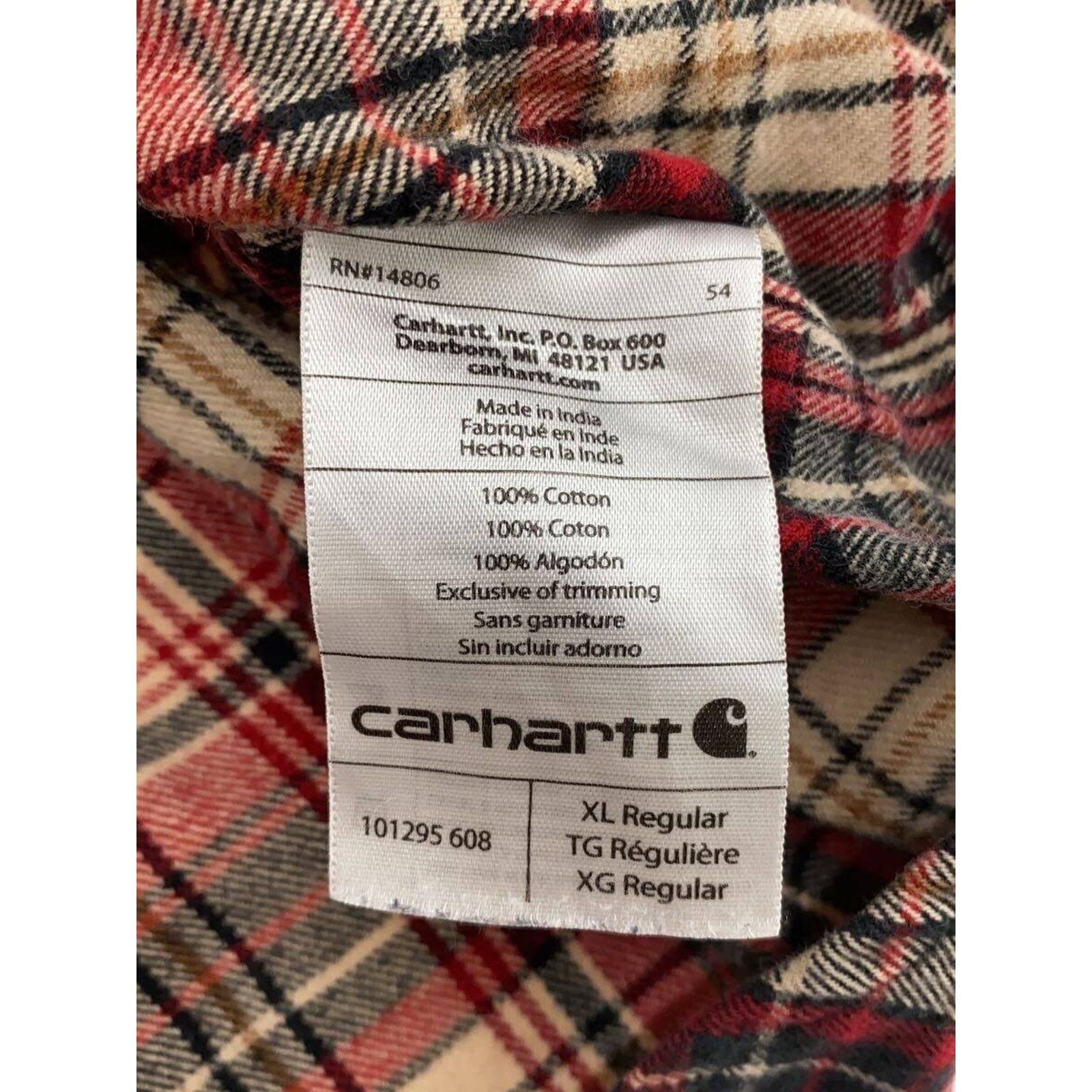 Carhartt Carhartt Long Sleeve Plaid Flannel Shirt XL Relaxed Size US XL / EU 56 / 4 - 3 Thumbnail
