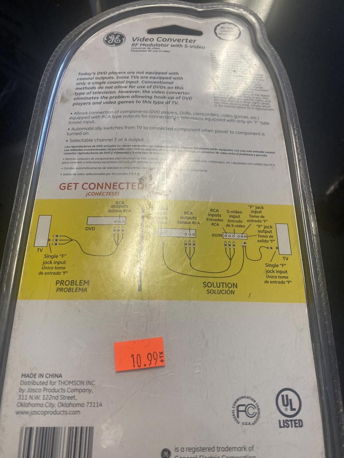 Genuine Leather GE Video Converter RF Connect DVD Video Game DVR VHS Size ONE SIZE - 9 Thumbnail