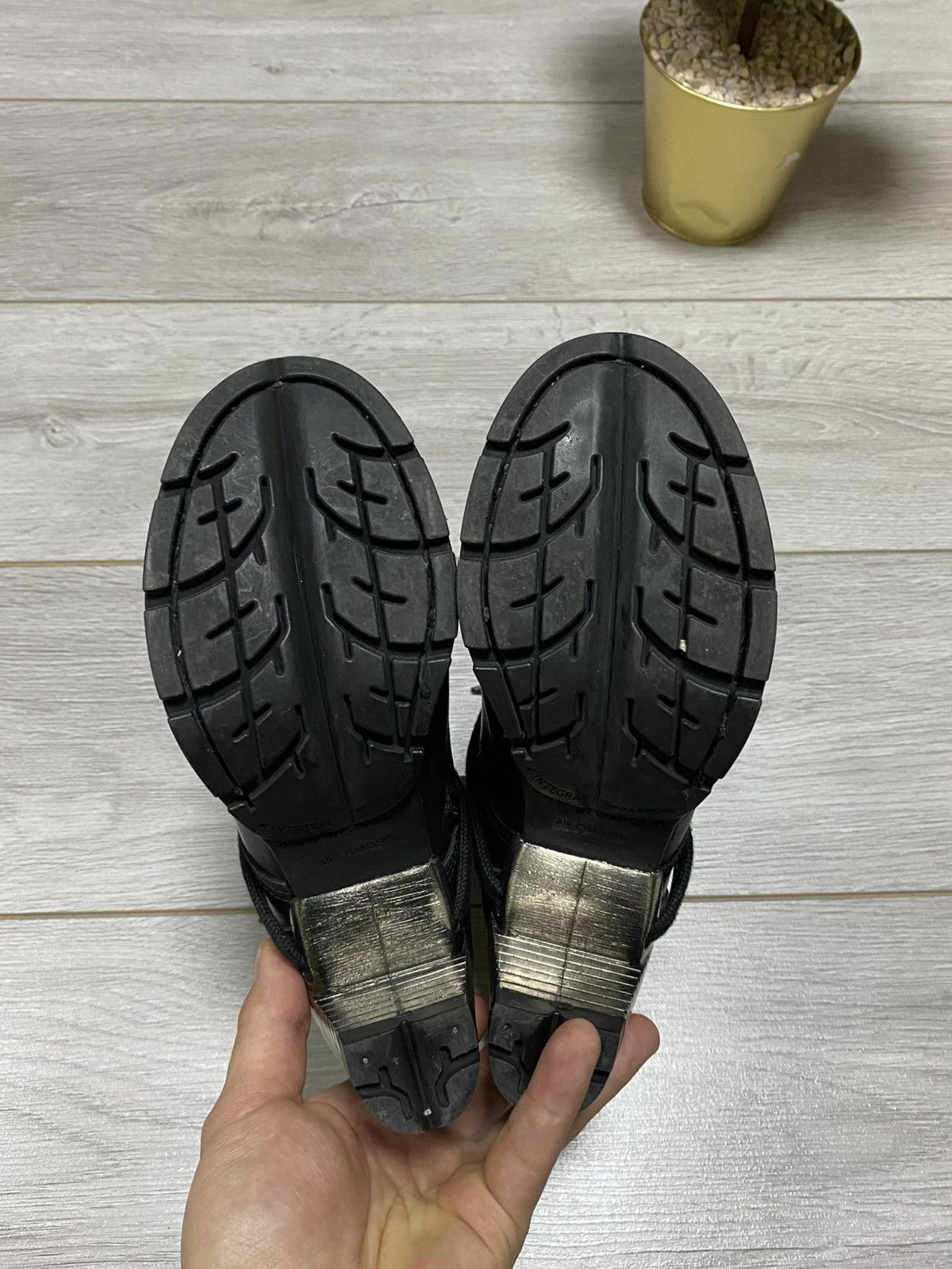 New Rock New Rock leather boots metallic heels long lace zip Size US 7.5 / IT 37.5 - 13 Thumbnail