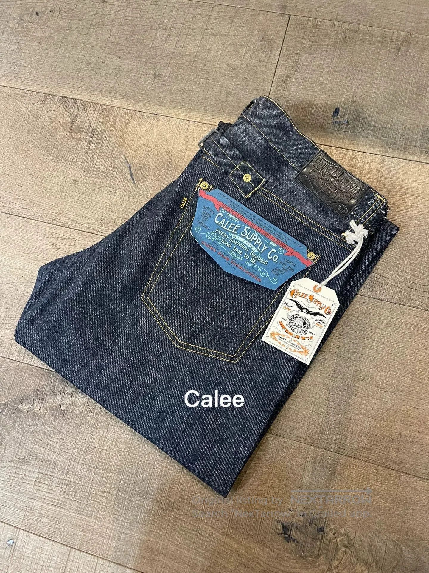 CAYL Calee Paris Button Raw Denim Jeans. Size US 36 / EU 52 - 1 Thumbnail
