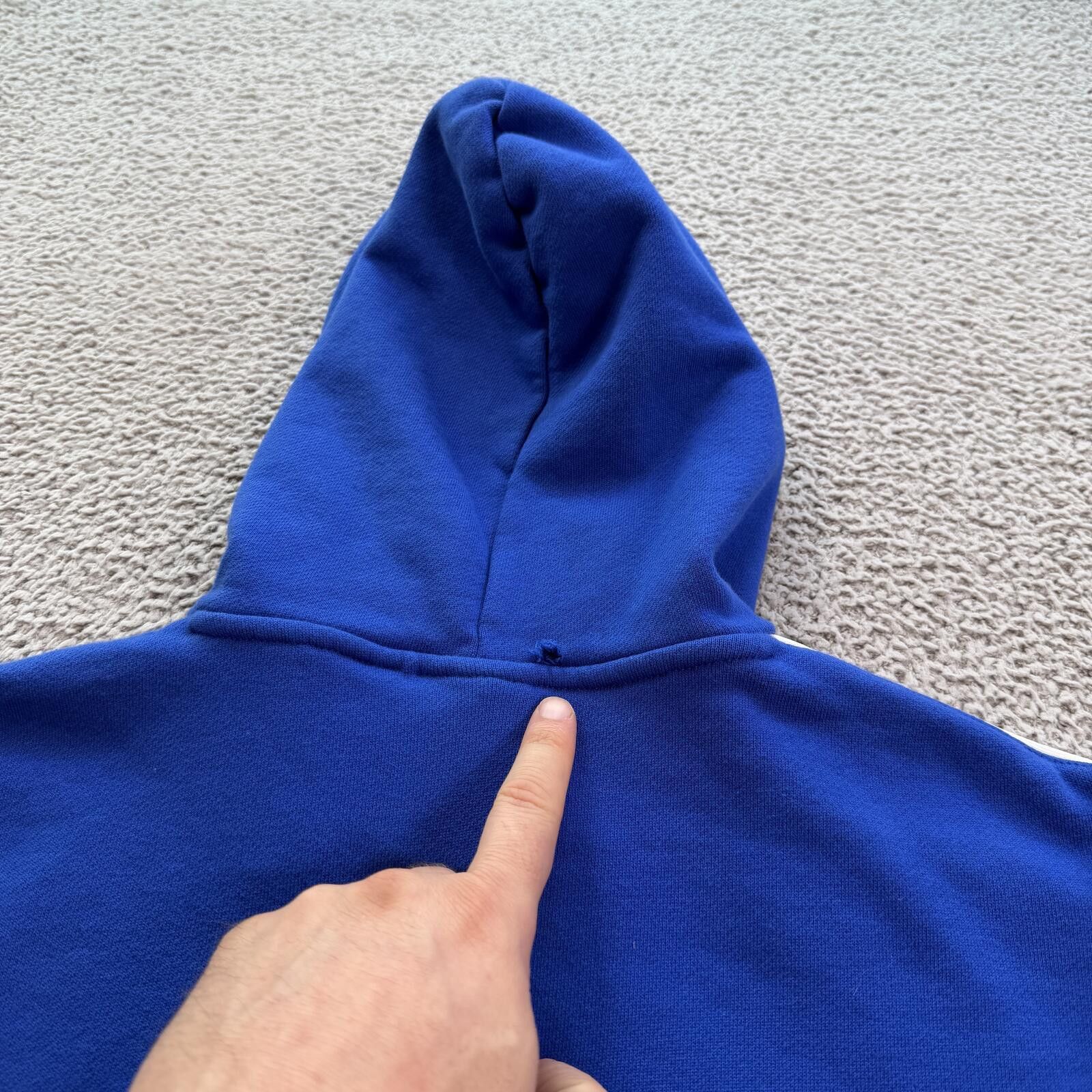 Adidas Adidas Originals Trefoil Hoodie Blue Stripe Sleeve Mens S Size US S / EU 44-46 / 1 - 8 Thumbnail