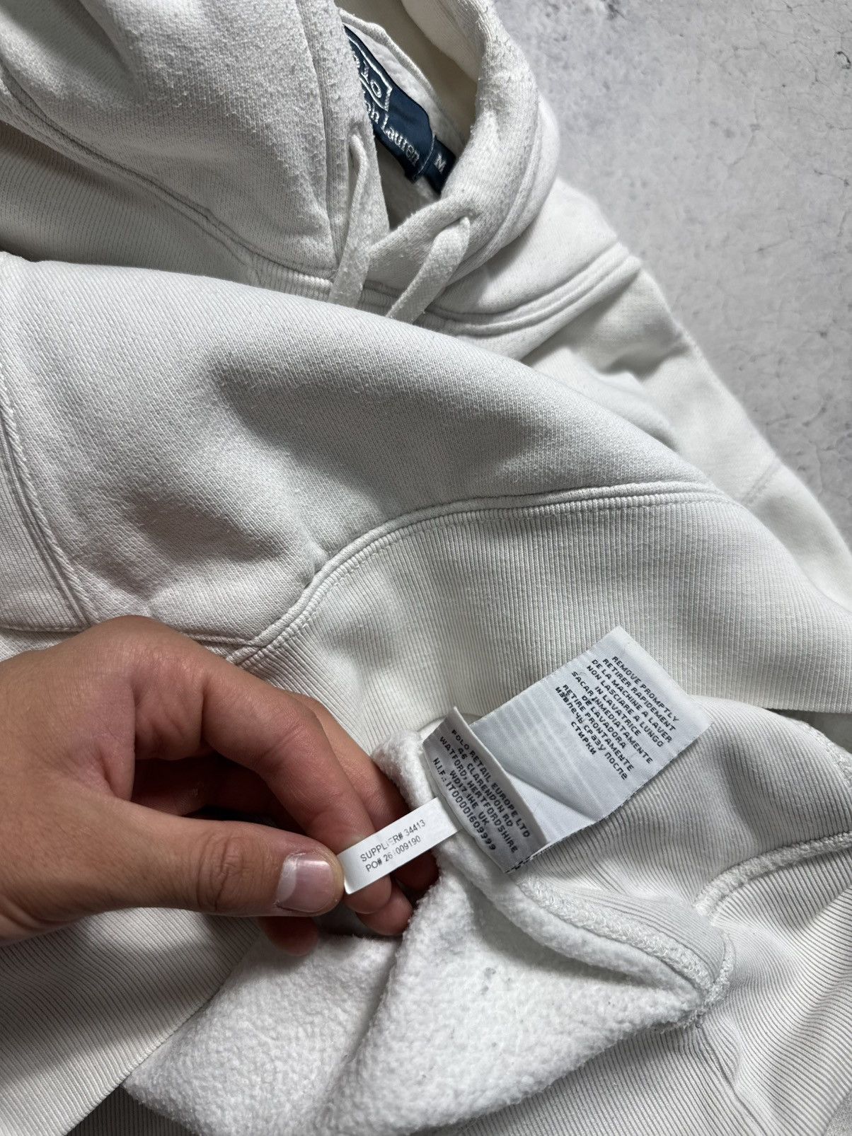 Polo Ralph Lauren Polo Ralph Lauren Big Pony #3 White Vintage Hoodie Size US M / EU 48-50 / 2 - 10 Thumbnail