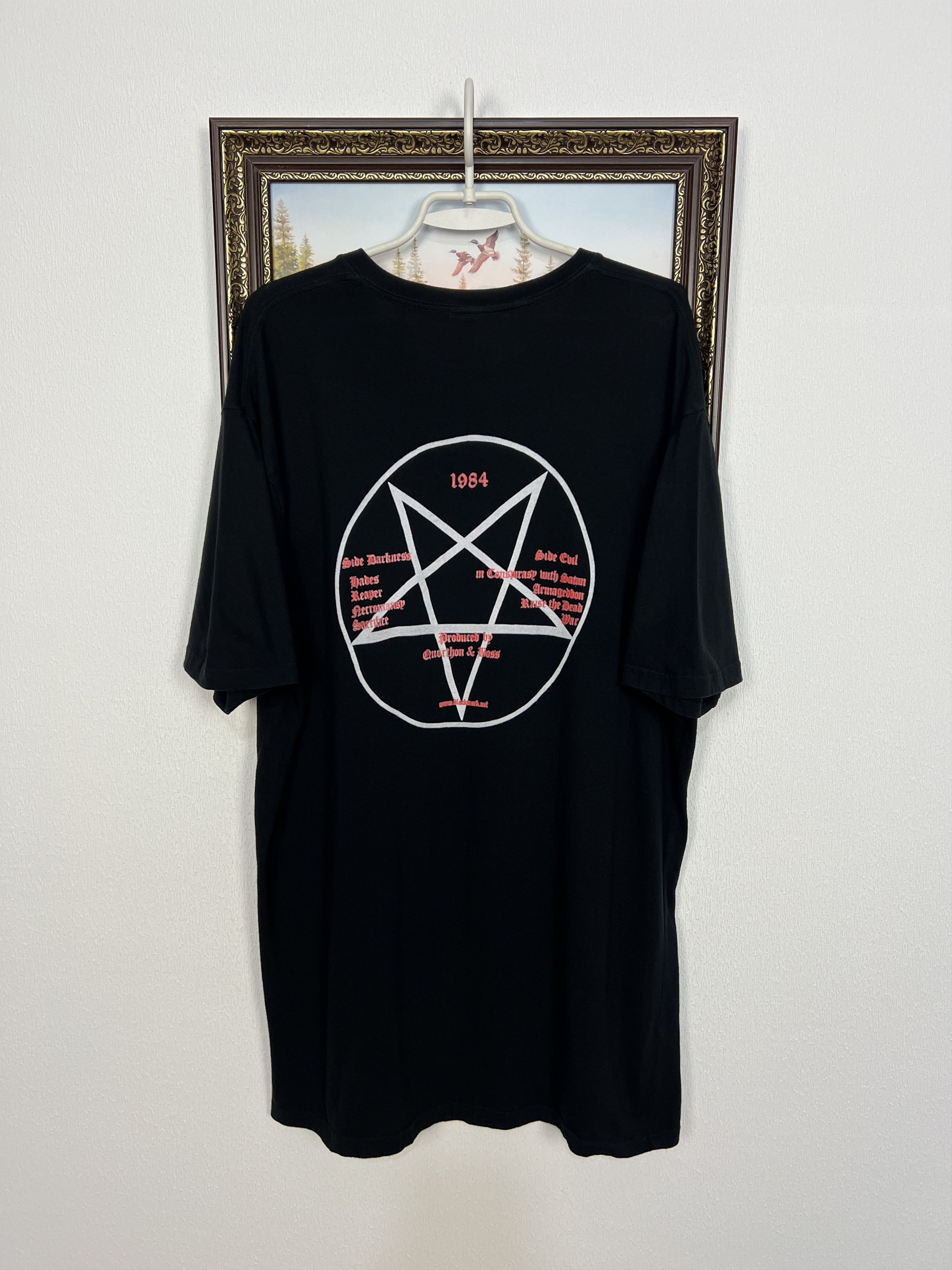 Vintage Bathory Band Over Print Shirt Tee Rare Big Goat Metal Sz 4XL Size US XXL / EU 58 / 5 - 6 Thumbnail