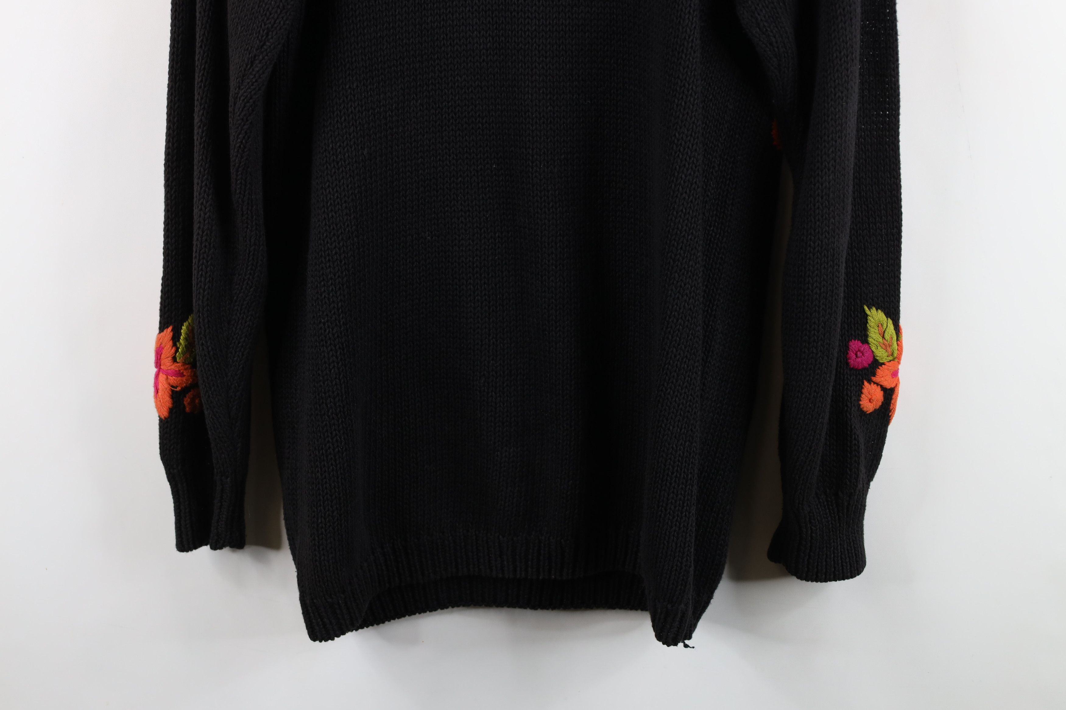 Vintage Vintage 90s Streetwear Flower Knit Sweater Oversized Size M / US 6-8 / IT 42-44 - 12 Thumbnail