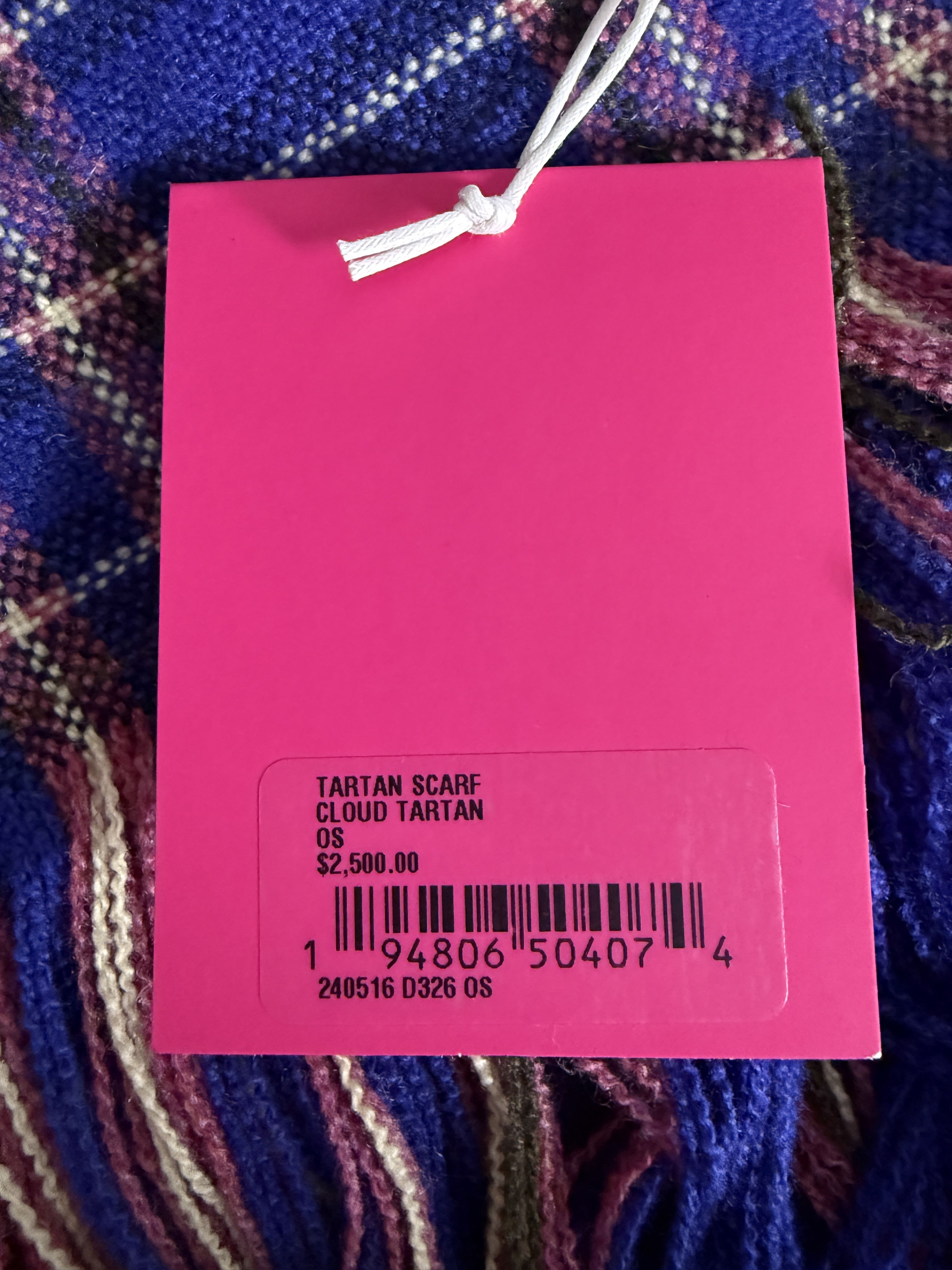 The Elder Statesman $2500 The Elder Statesman Cloud Tartan Cashmere Scarf Size ONE SIZE - 4 Thumbnail