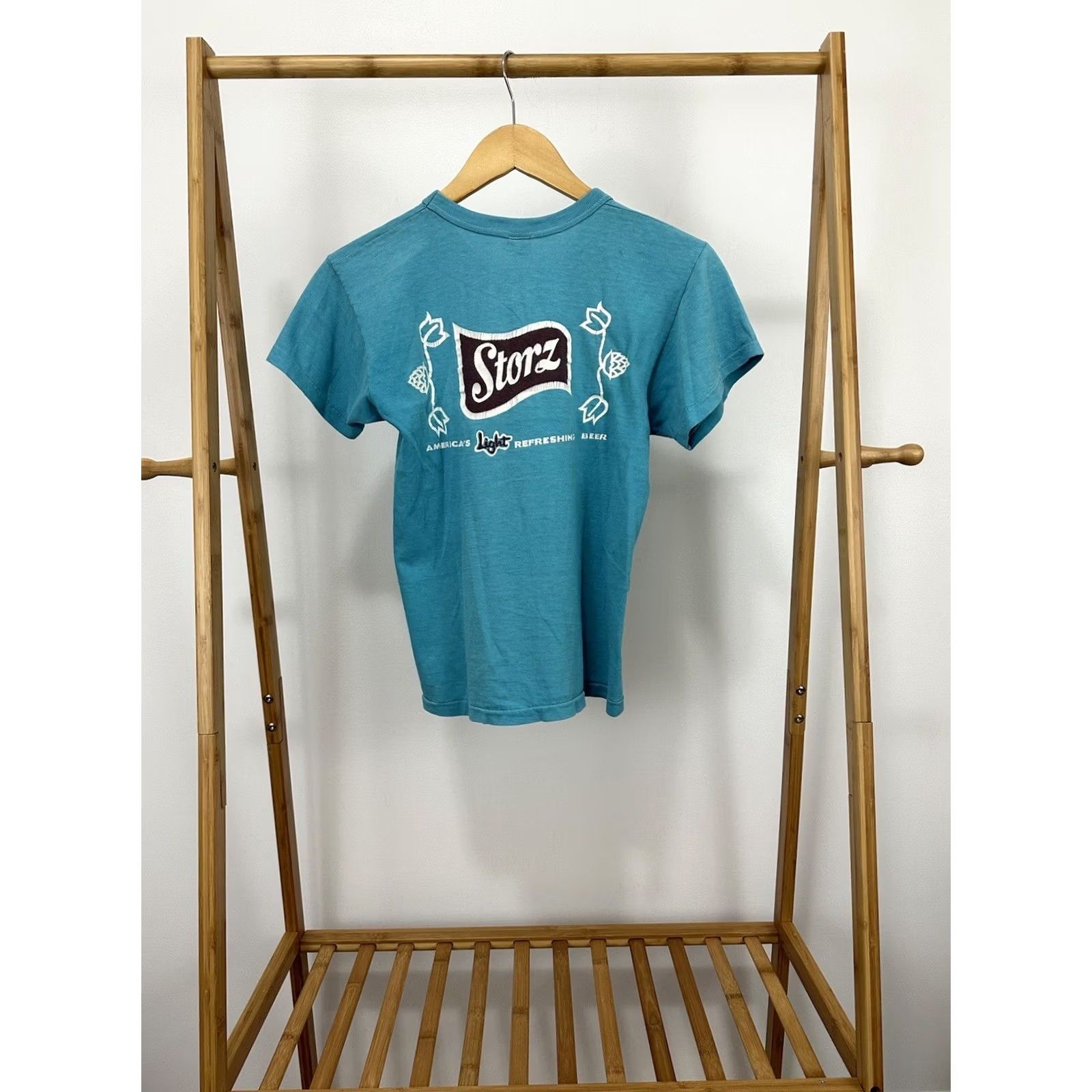 Hanes Hanes VTG 60s Beer Promo Short Sleeve T-Shirt Size M Teal Mens Size US M / EU 48-50 / 2 - 2 Thumbnail