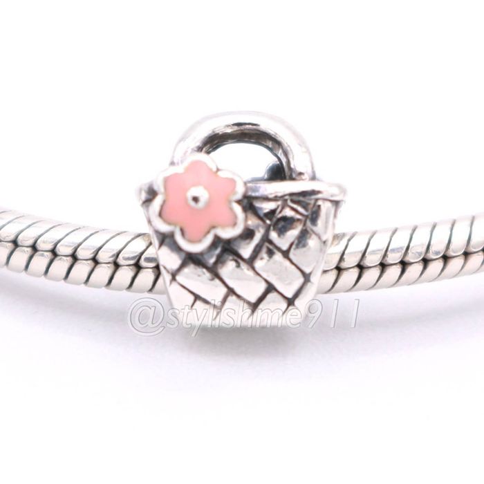 CAMILLA Chamilia Beach Picnic Basket Charm With Pink Enamel Flower ...