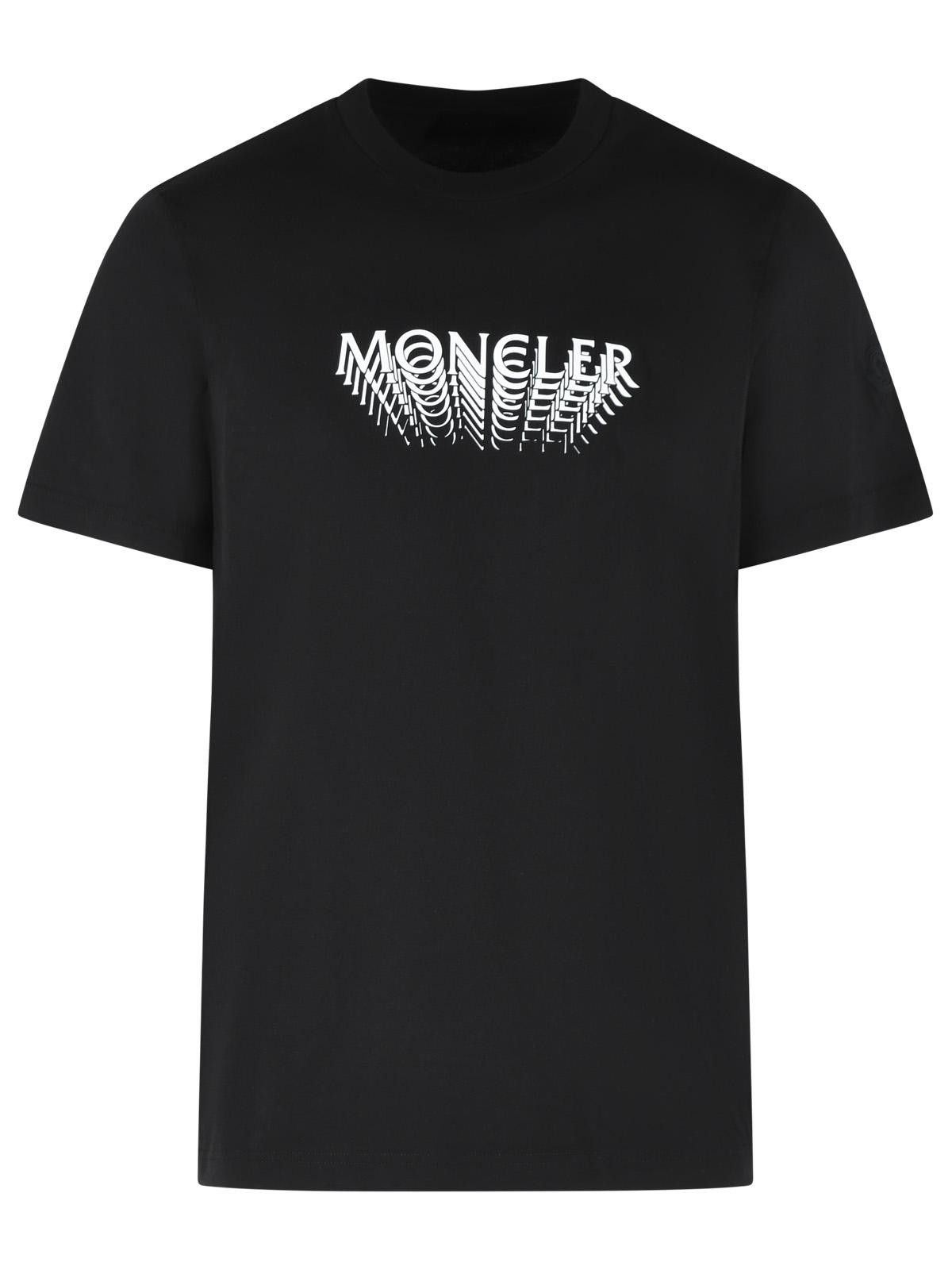 Moncler MONCLER Black Cotton T-Shirt Size US XL / EU 56 / 4 - 1 Thumbnail
