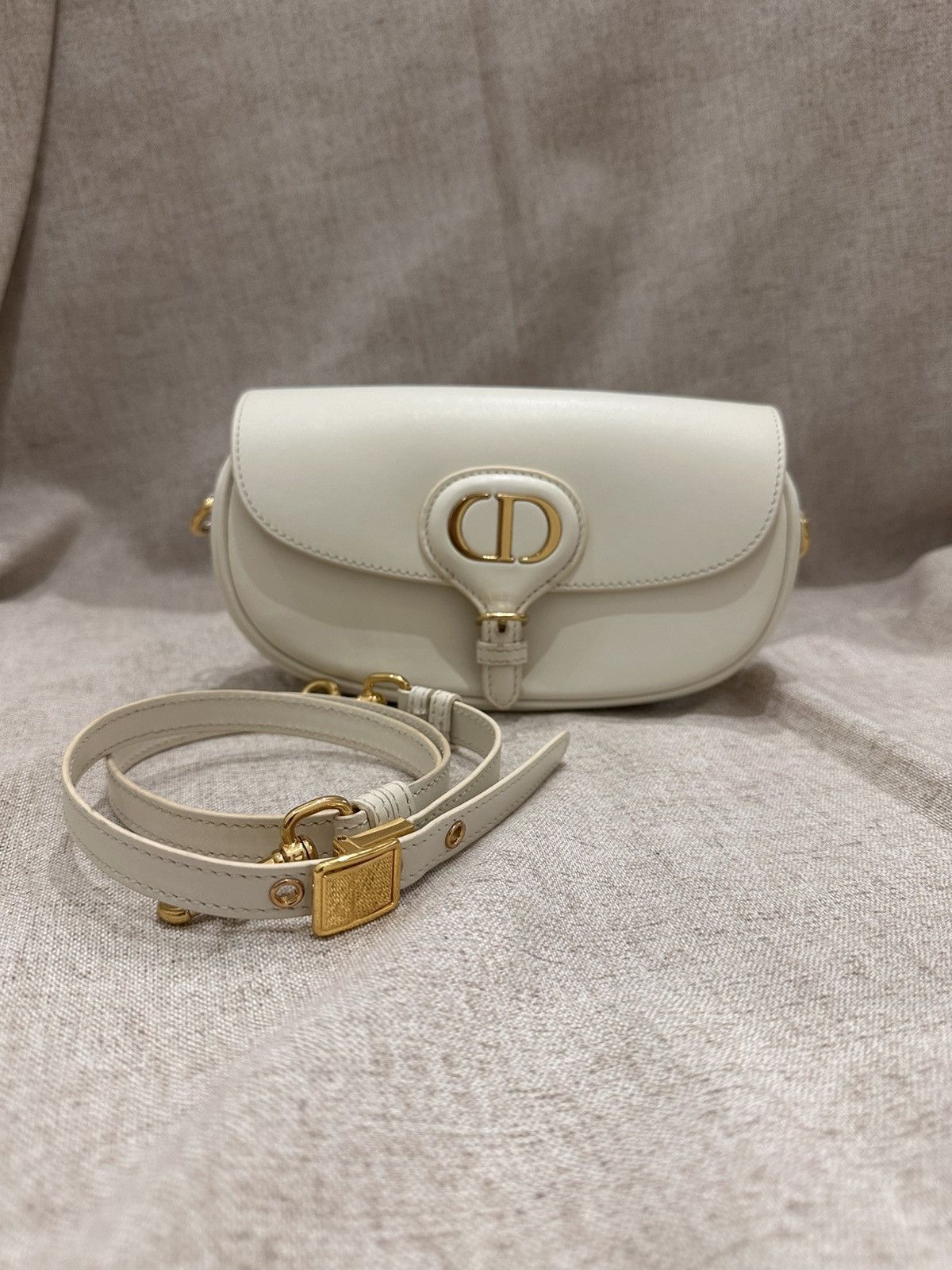 Christian Dior Monsieur Christian Dior Bobby East-West Bag - Latte Box Calfskin Size ONE SIZE - 1 Thumbnail