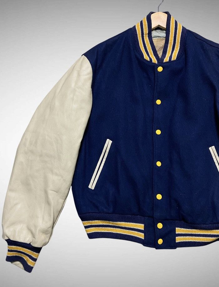 Golden Bear Vintage 90s Golden Bear Wool-Leather Varsity Jacket Size US L / EU 52-54 / 3 - 4 Thumbnail