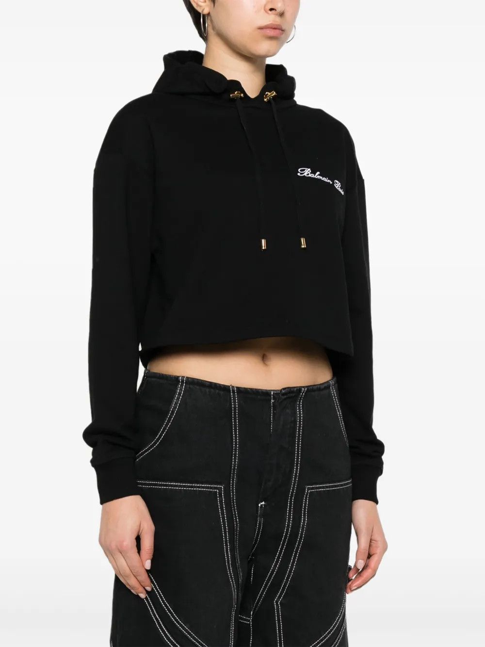 Balmain o1y0625 Hoodie in Black Size S / US 4 / IT 40 - 3 Thumbnail