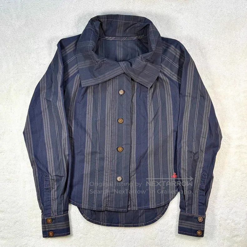 Vivienne Westwood Vivienne Westwood Forest green striped long-sleeve shirt Size M / US 6-8 / IT 42-44 - 1 Thumbnail