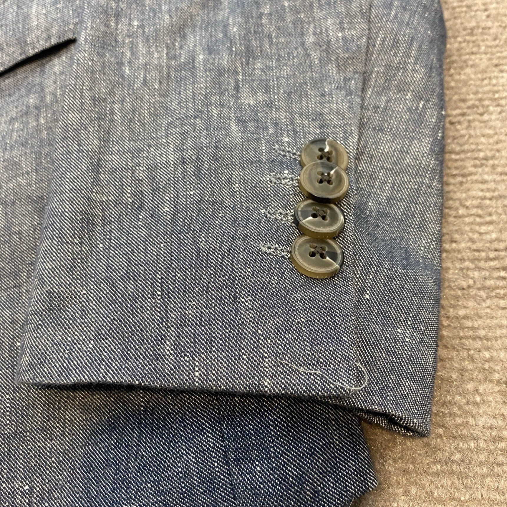 Vintage Fairlane Sport Coat Mens M Blue Linen Blend Two-Button Jacket Regular Fit Short Description: Solid Pattern Size US M / EU 48-50 / 2 - 2 Thumbnail